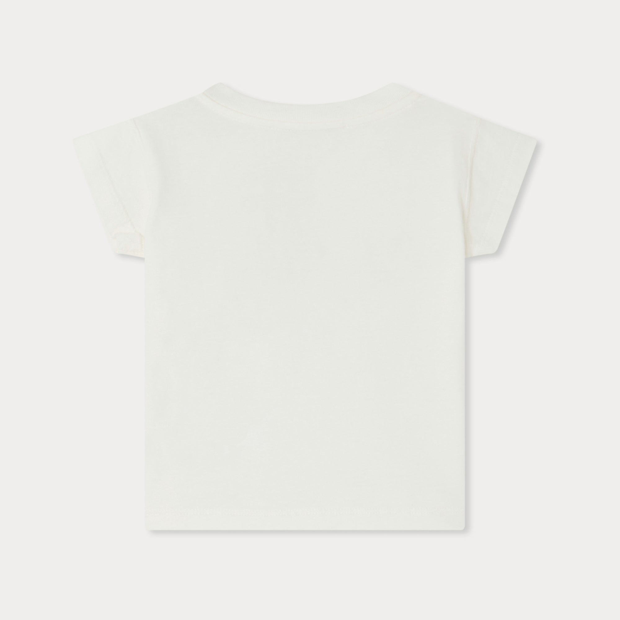 Baby Boys White Printed Cotton T-Shirt