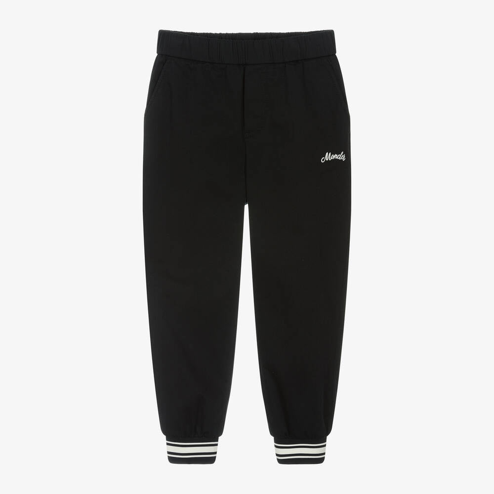 Boys Black Cotton Trousers