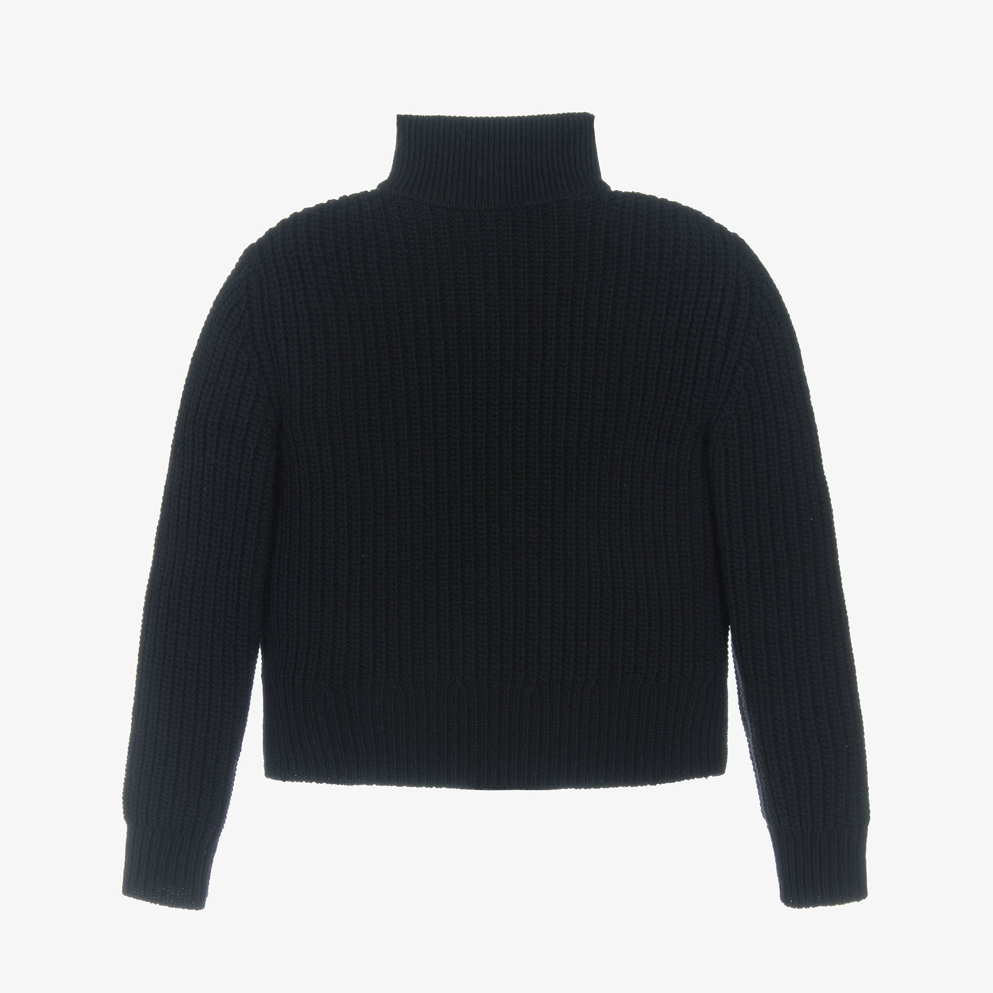 Boys Black Padded Down Zip-Up Top