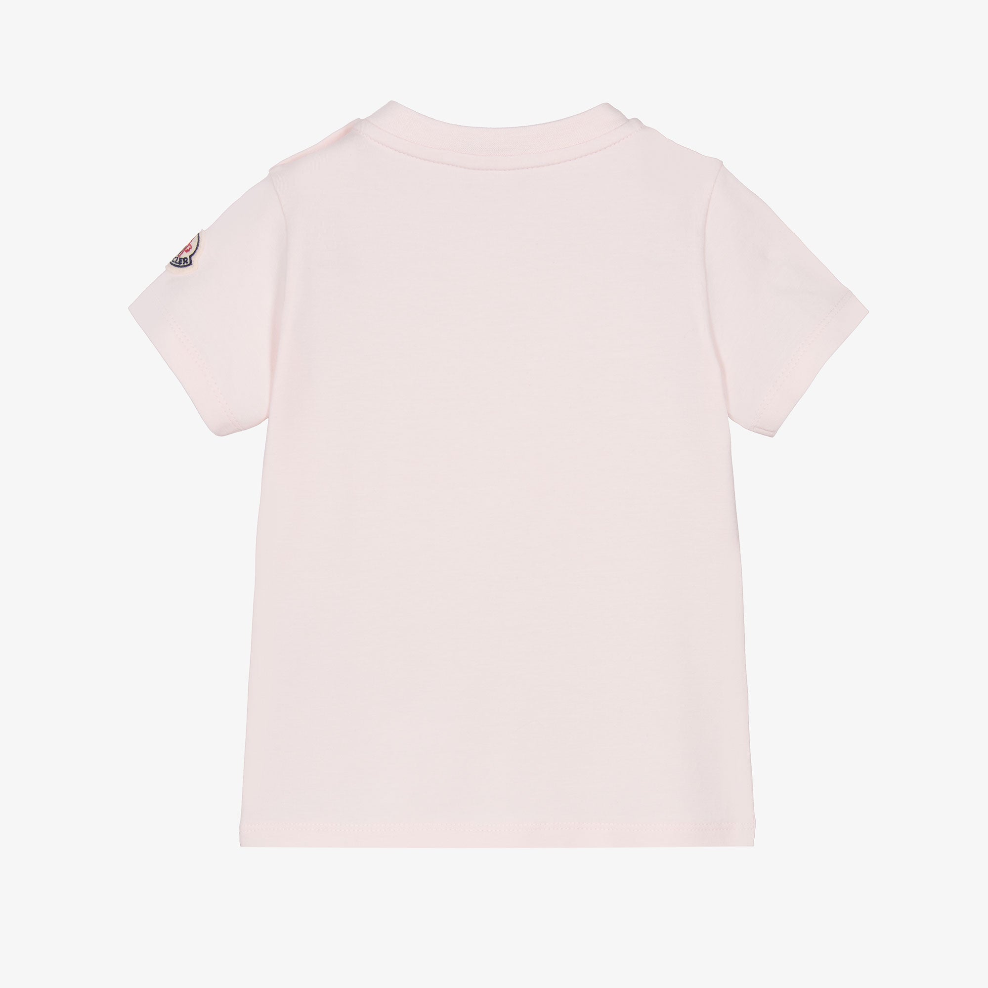 Baby Girls Light Pink Embroidered Logo Cotton T-Shirt