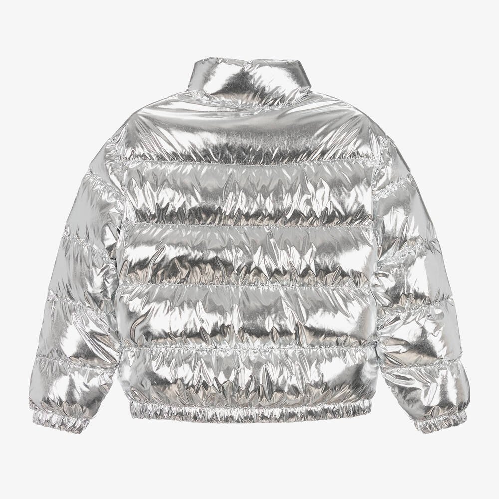 Girls Silver "MEUSE" Padded Down Jacket