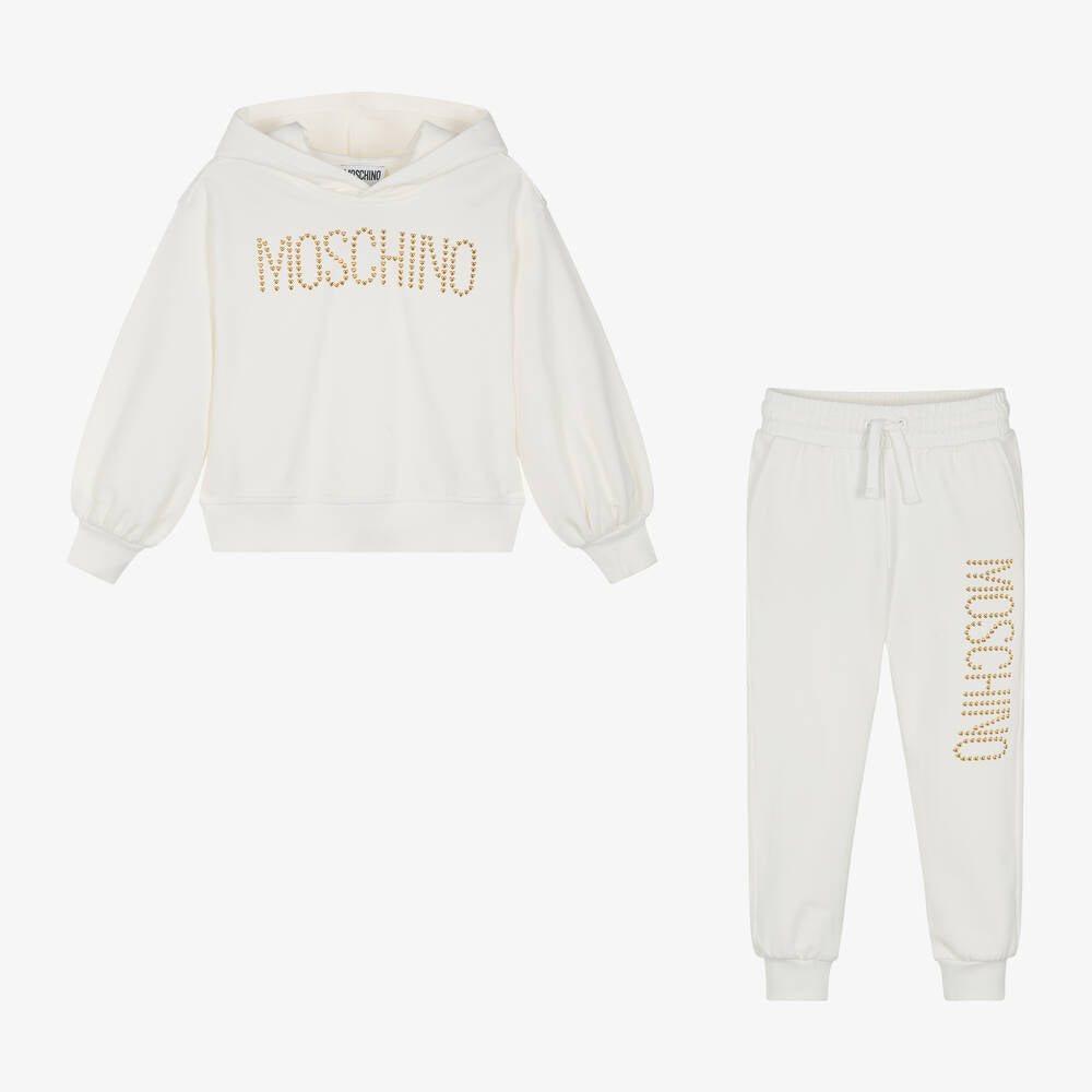 Girls White Cotton Set