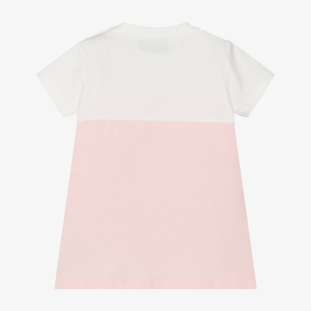 Baby Girls Pink Printed Cotton Dress Gift