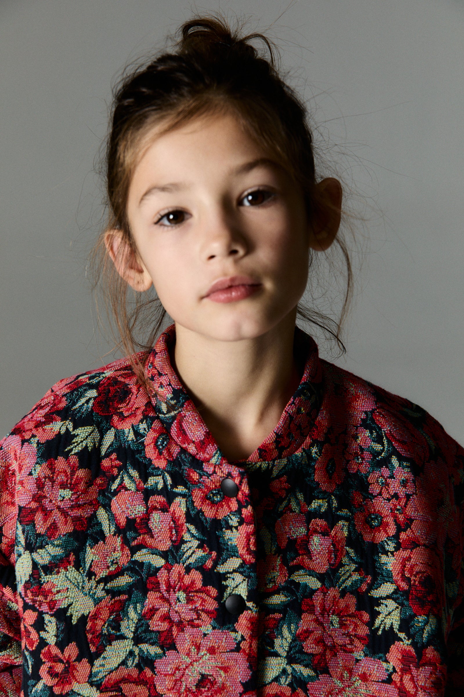 Girls Red Flower Jacket