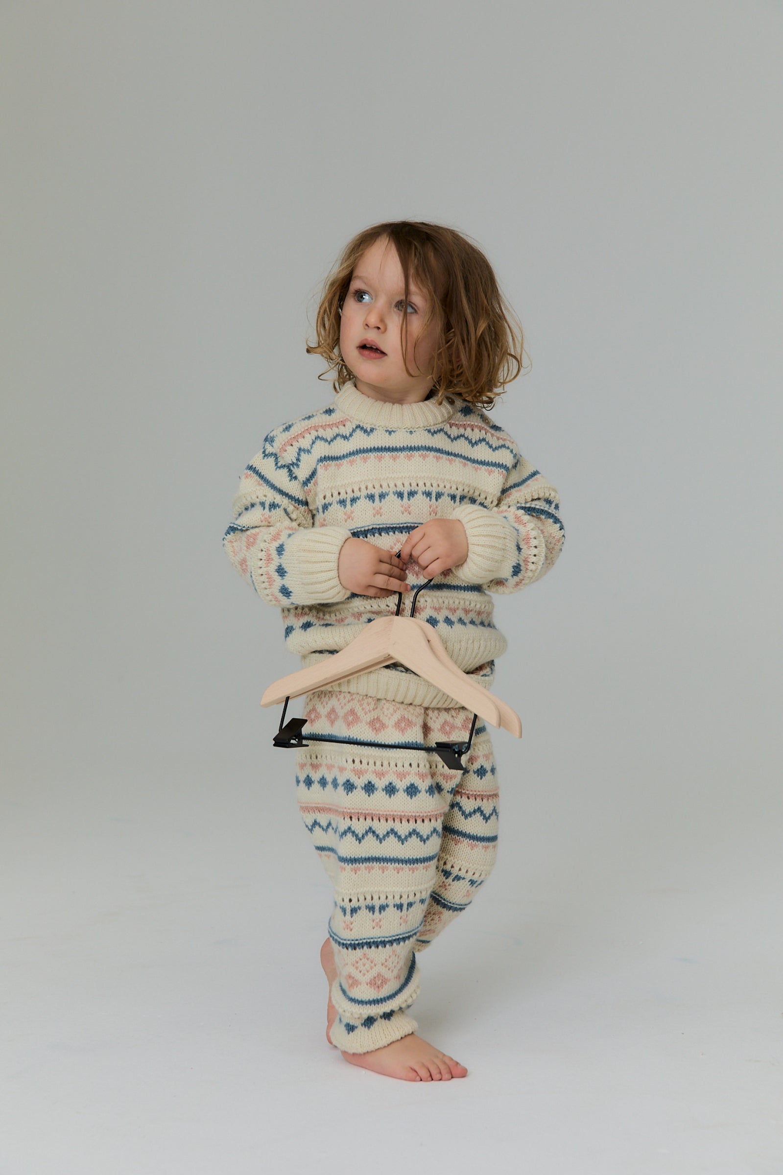 Baby Boys & Girls Cream Jacquard Sweater