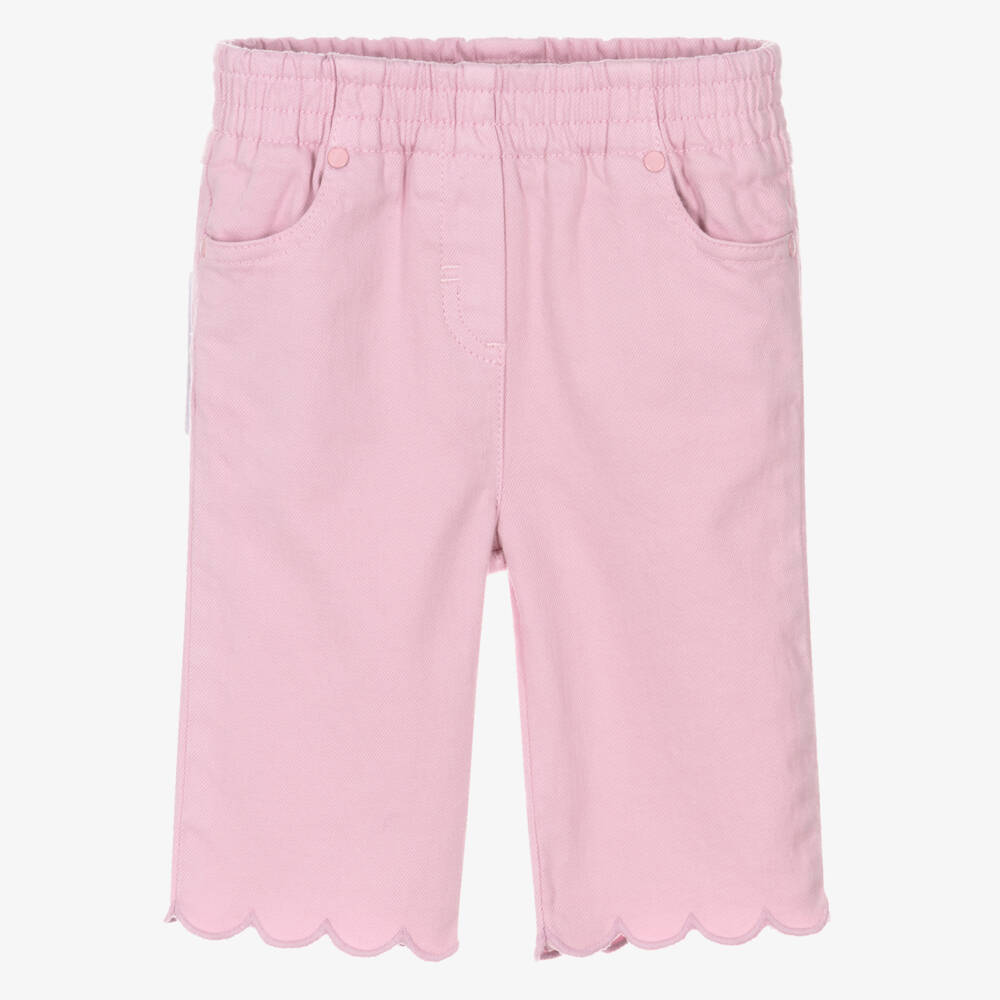 Baby Girls Mauve Denim Trousers