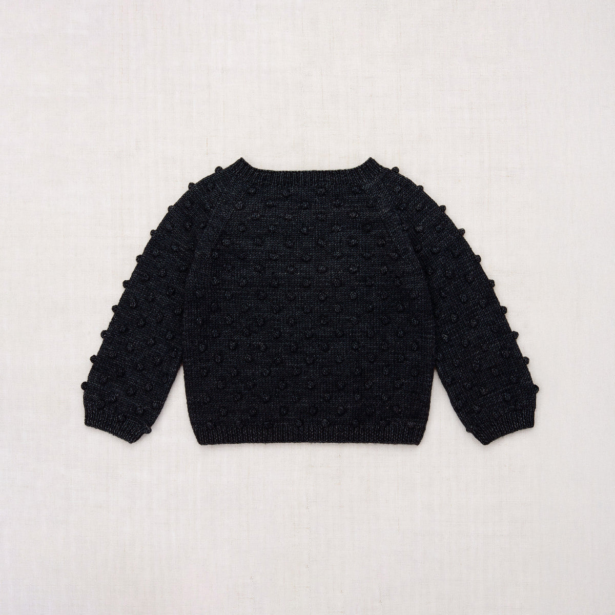 Boys & Girls Black Popcorn Wool Sweater