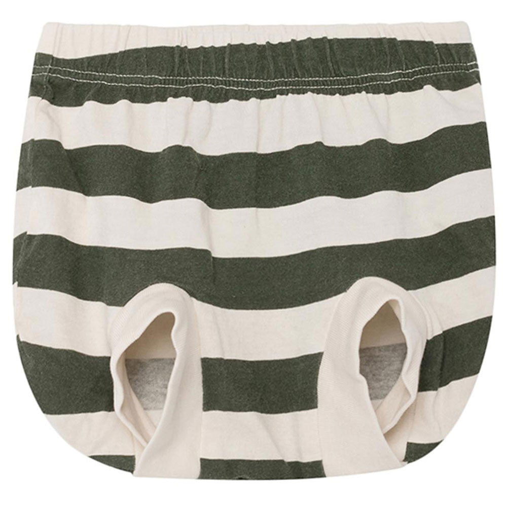 Baby Beige&Green Striped Shortie - CÉMAROSE | Children's Fashion Store - 1