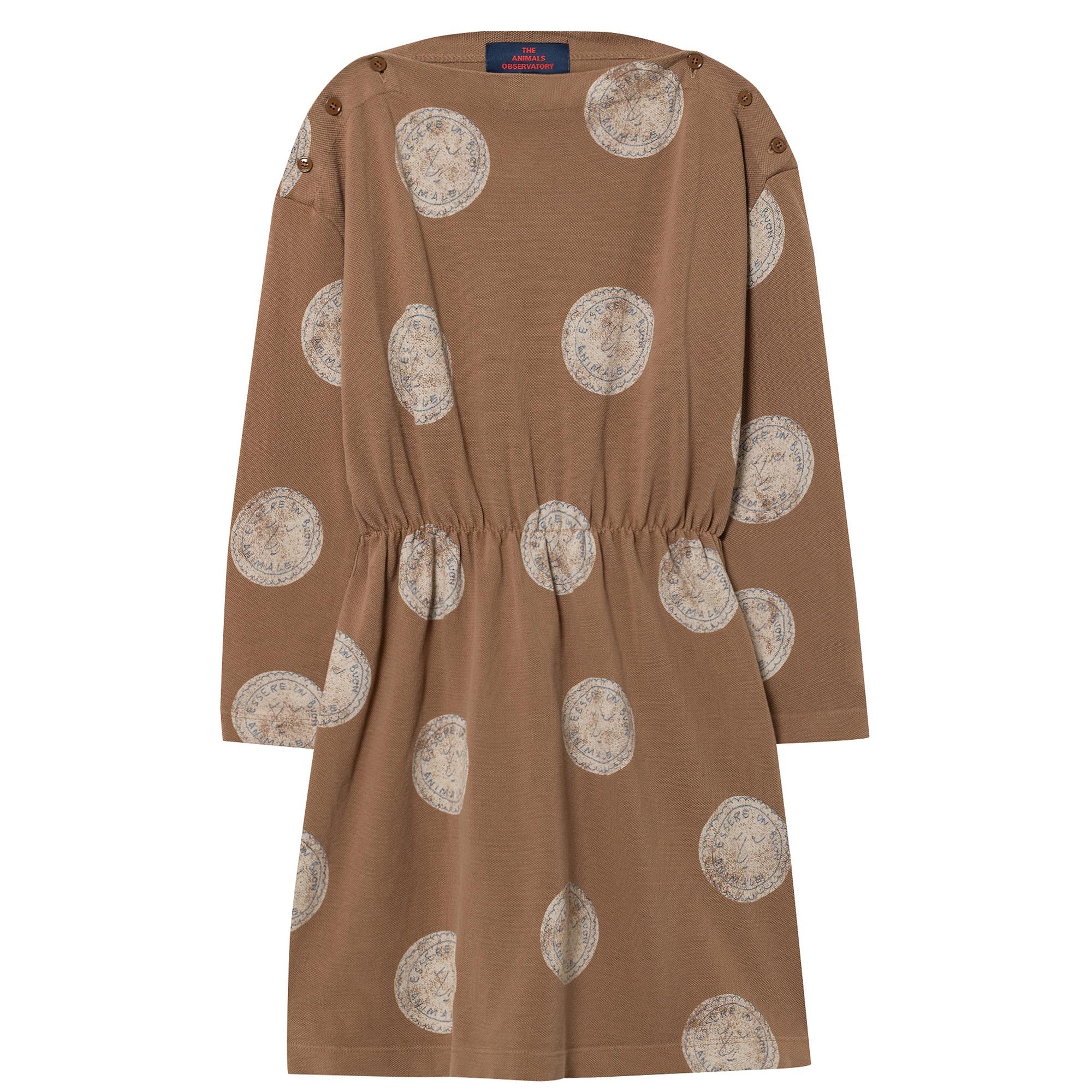 Girls Brown Cotton Dress