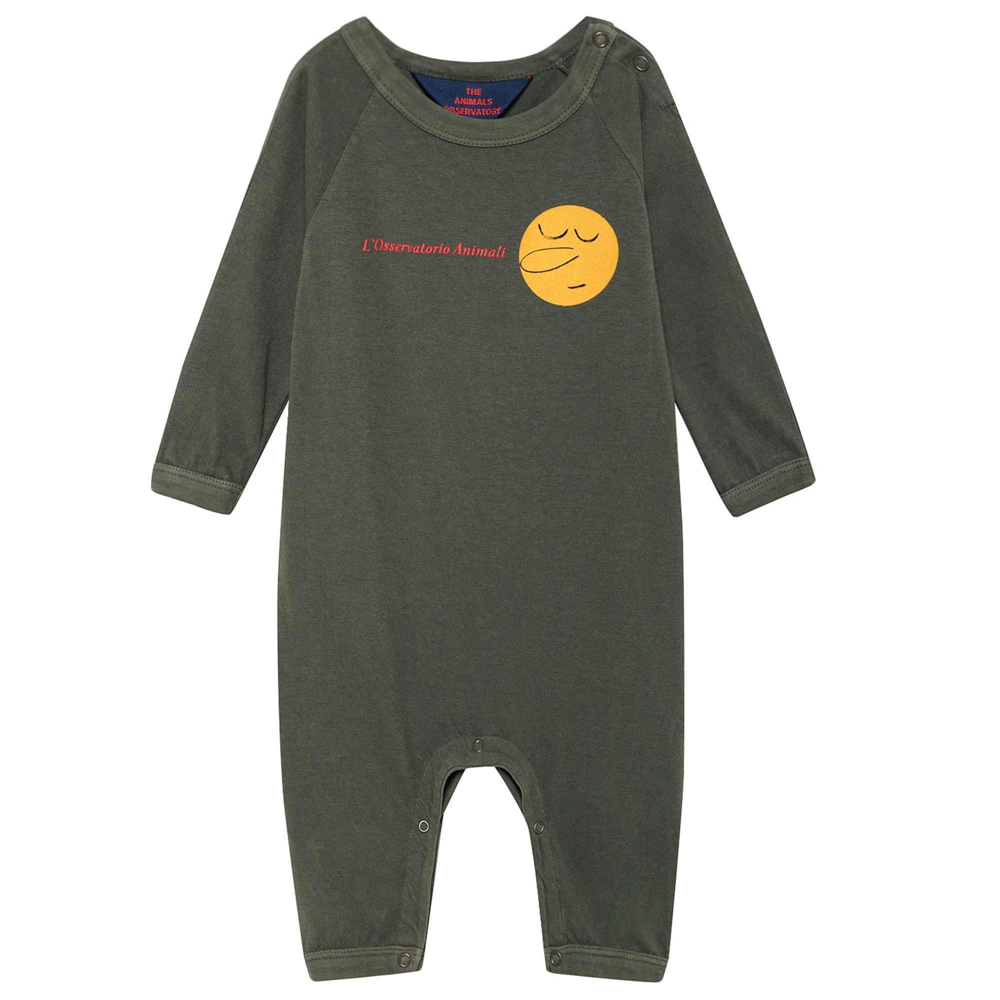 Baby Dark Green Cotton Babysuit