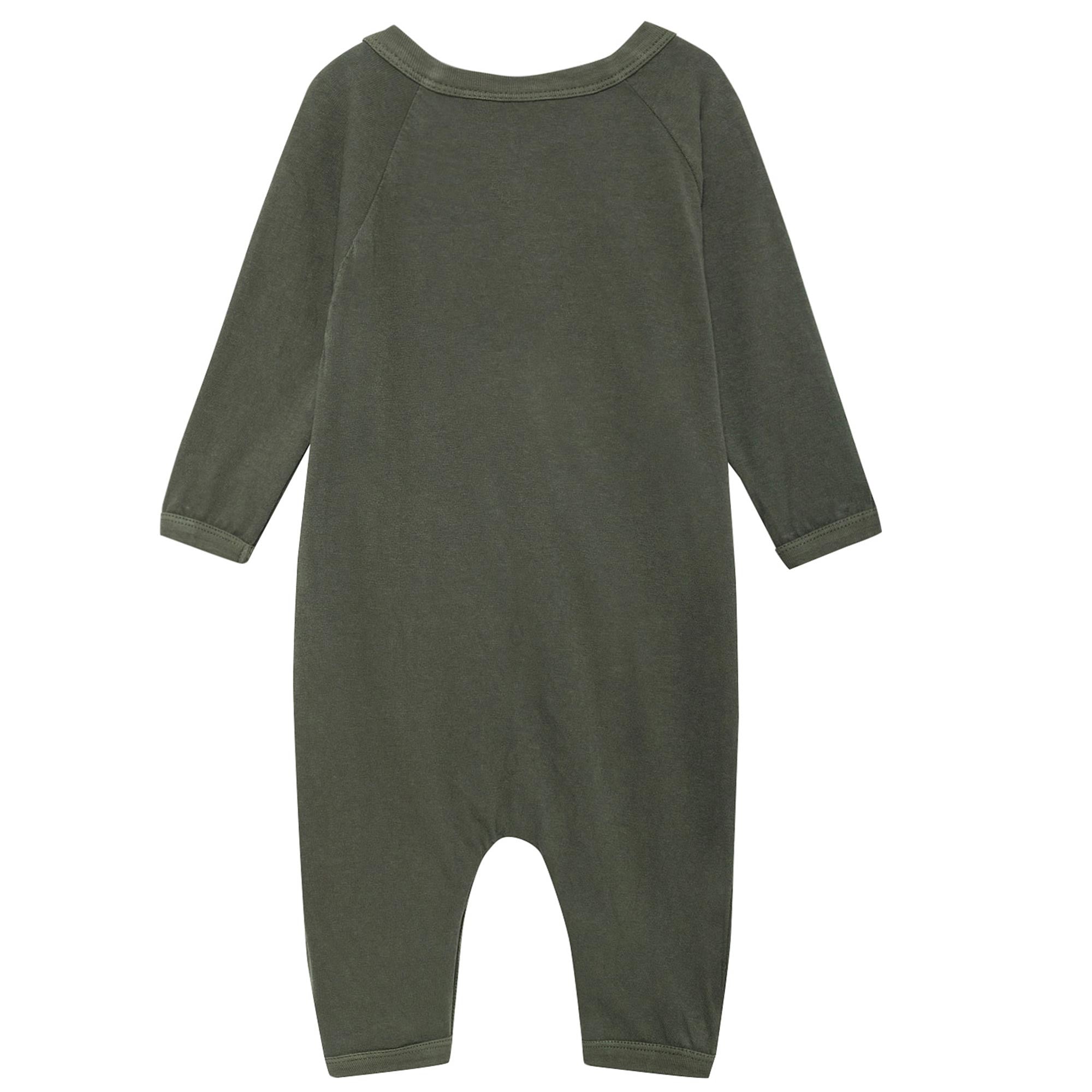 Baby Dark Green Cotton Babysuit
