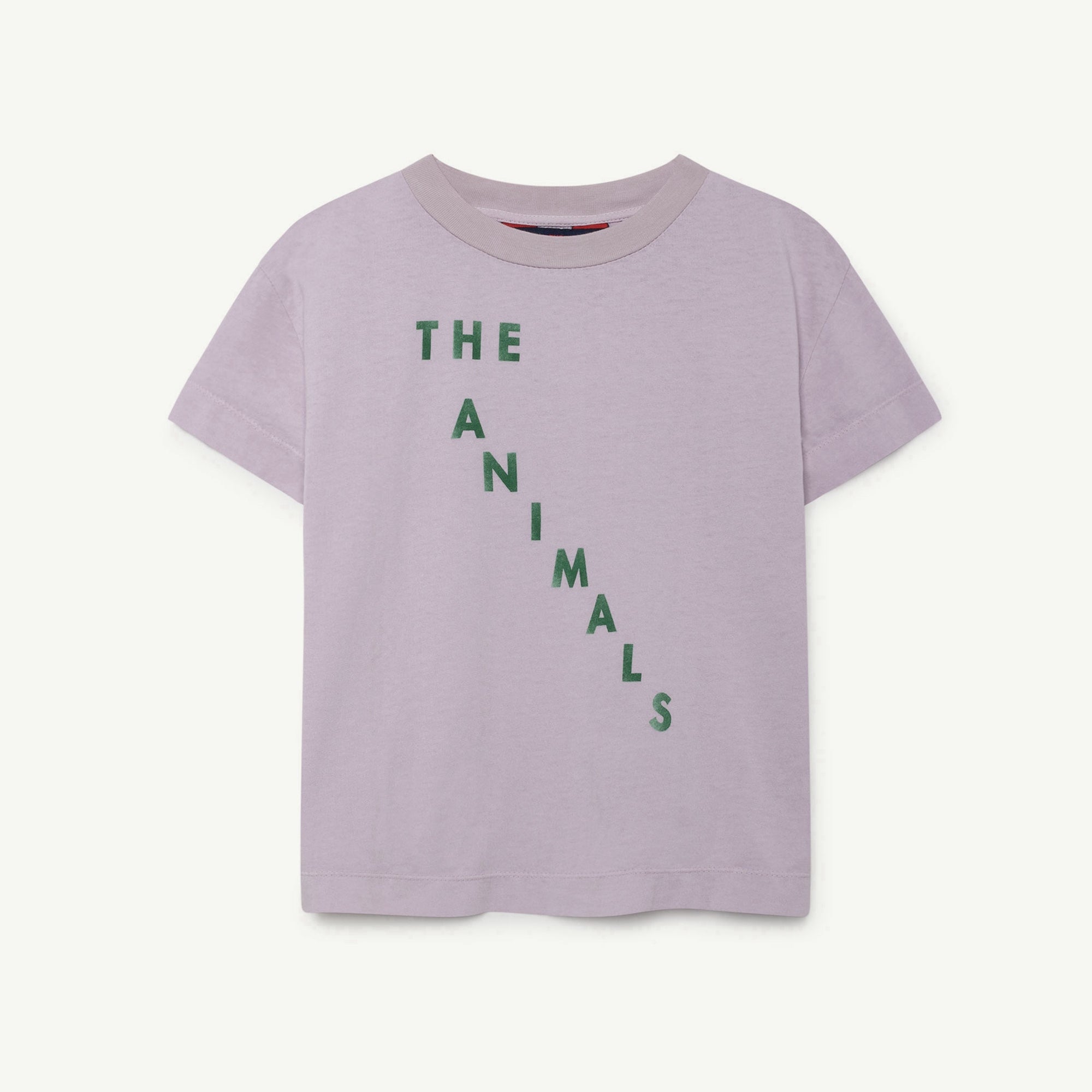 Girls & Boys Purple Green Cotton T-shirt