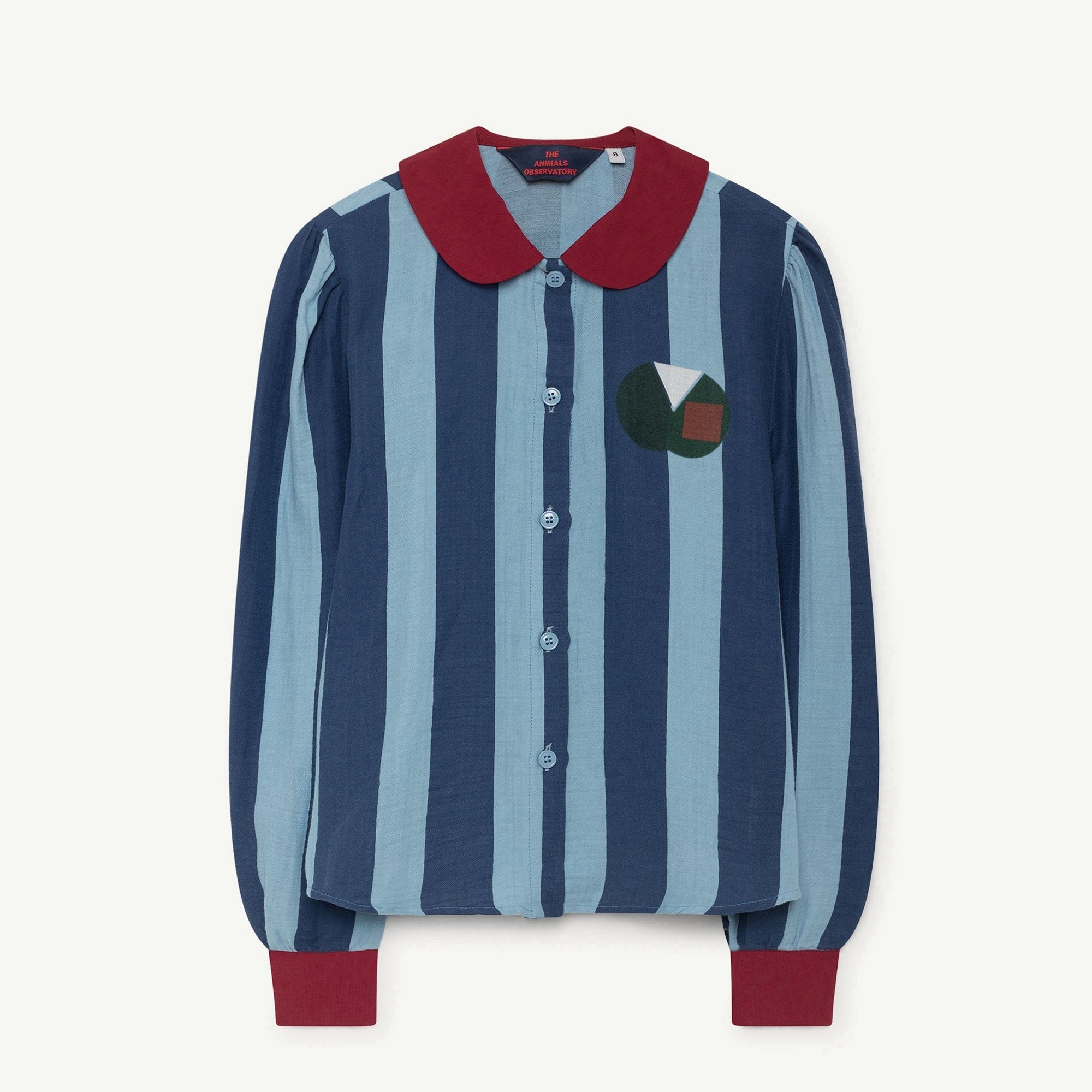 Girls & Boys Blue Striped Cotton Shirt
