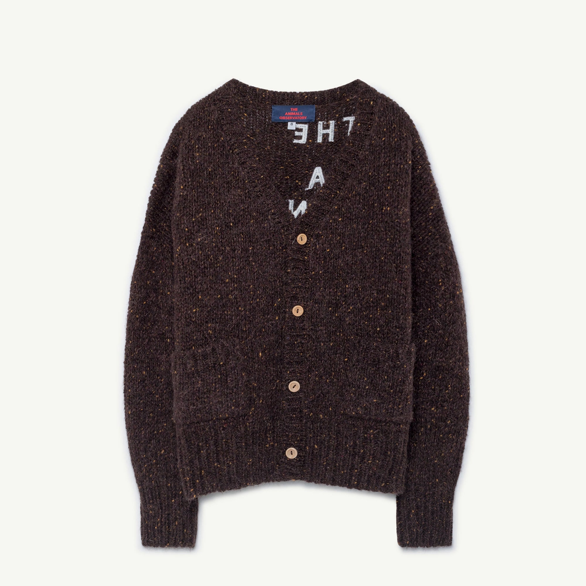 Girls & Boys Deep Brown Wool Cardigan