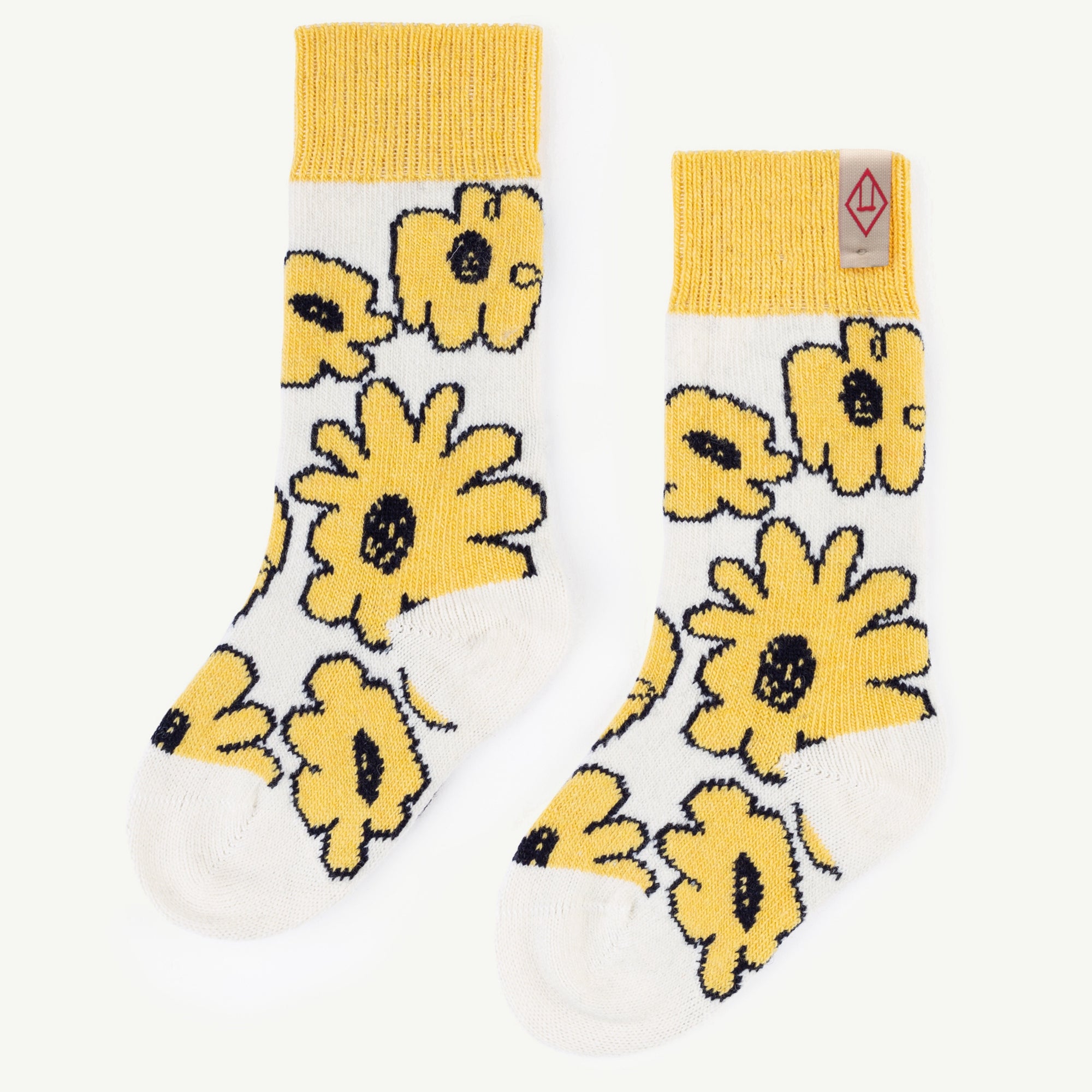 Girls & Boys Yellow Merino Wool Socks