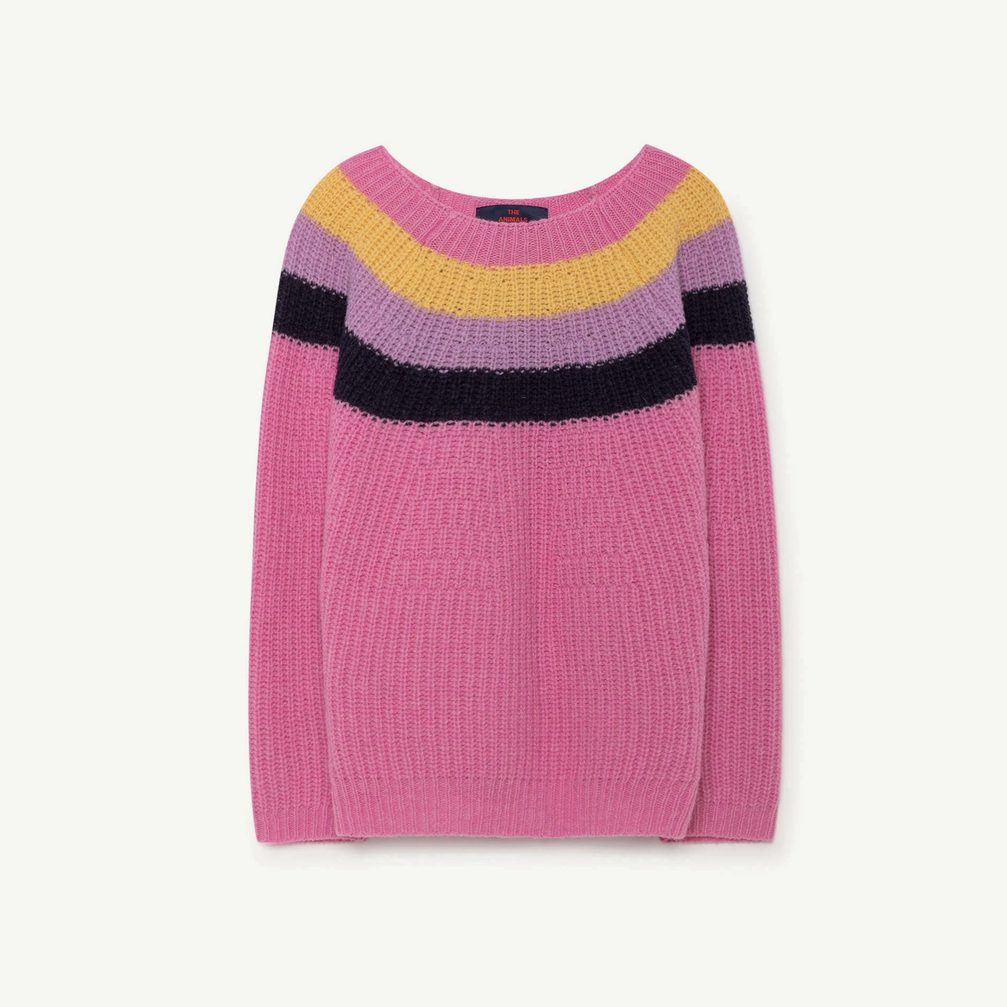 Girls Pink Stripes Sweaters