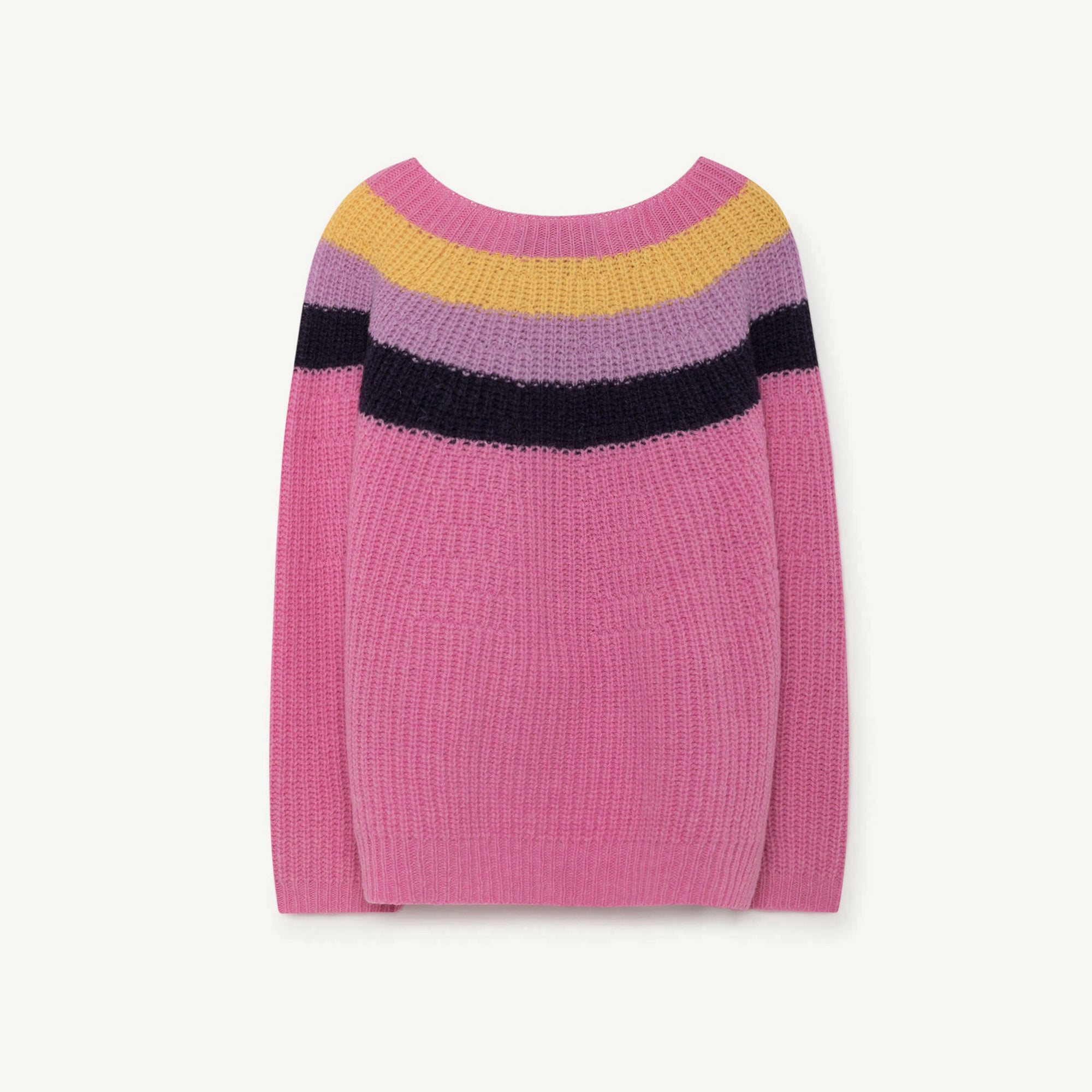 Girls Pink Stripes Sweaters