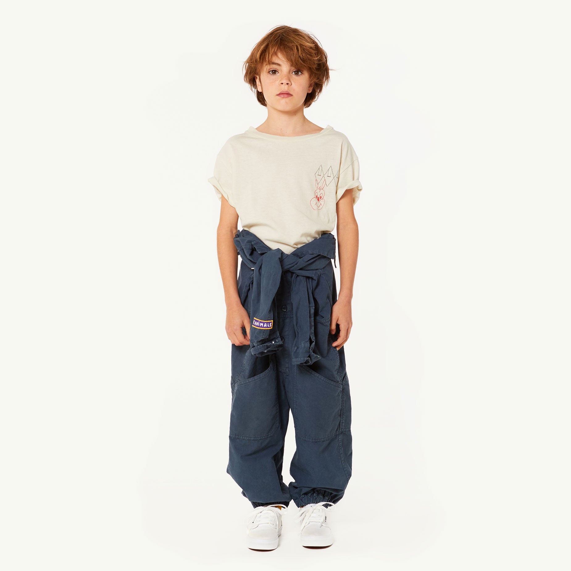 Boys & Girls White Logo Cotton T-shirt