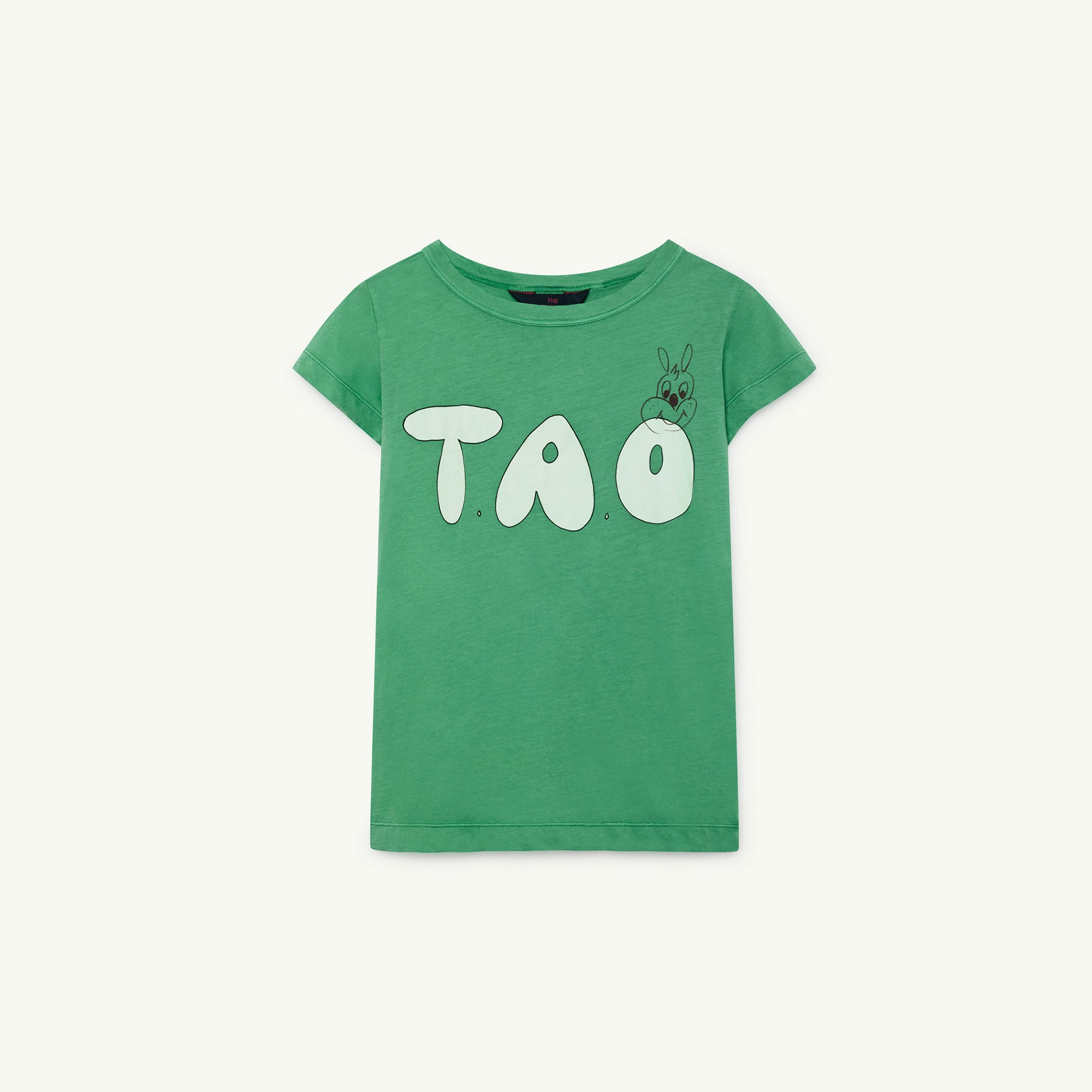 Girls Green Logo Cotton T-shirt