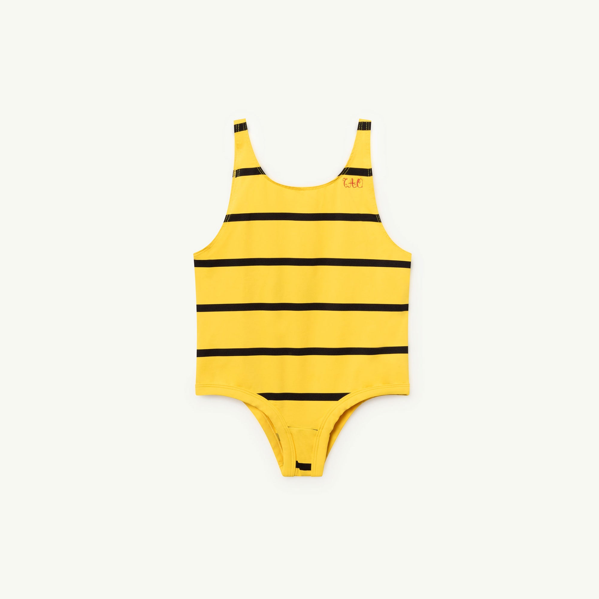 Girls Yellow Stripes Swimsuit