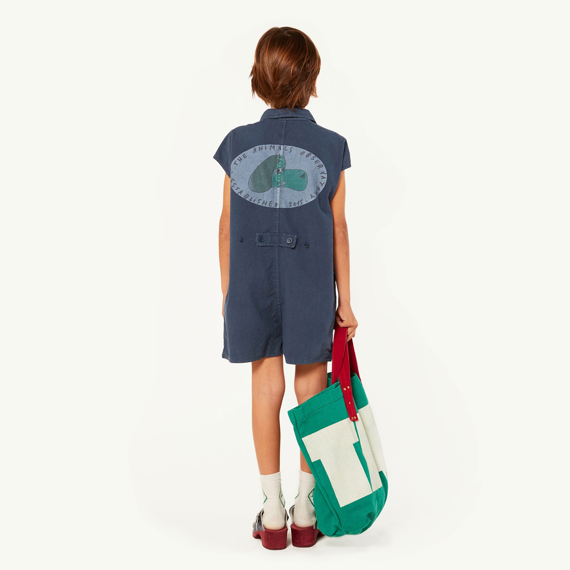 Boys & Girls Blue Dog Cotton Jumpsuit