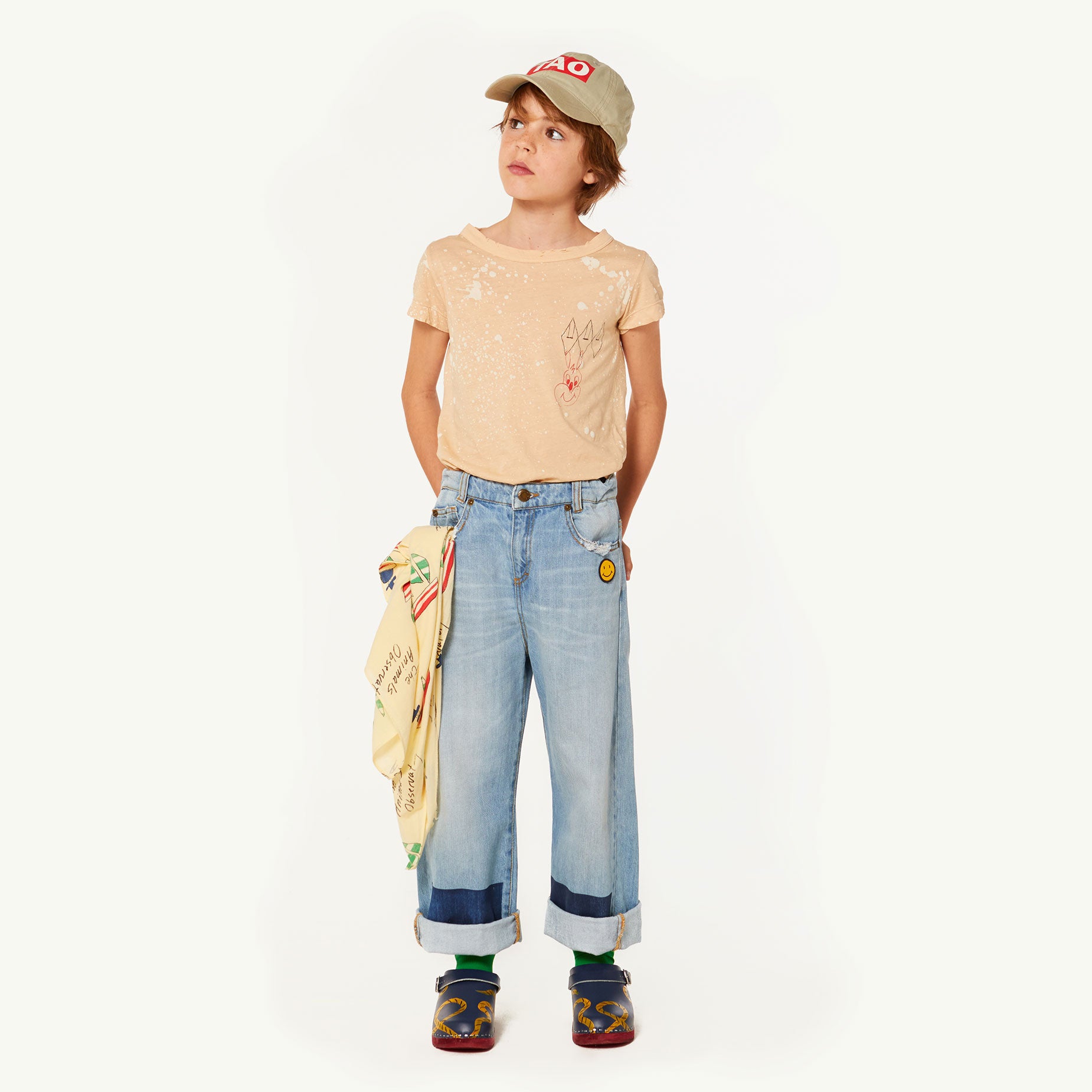 Girls Indigo Cotton Trousers