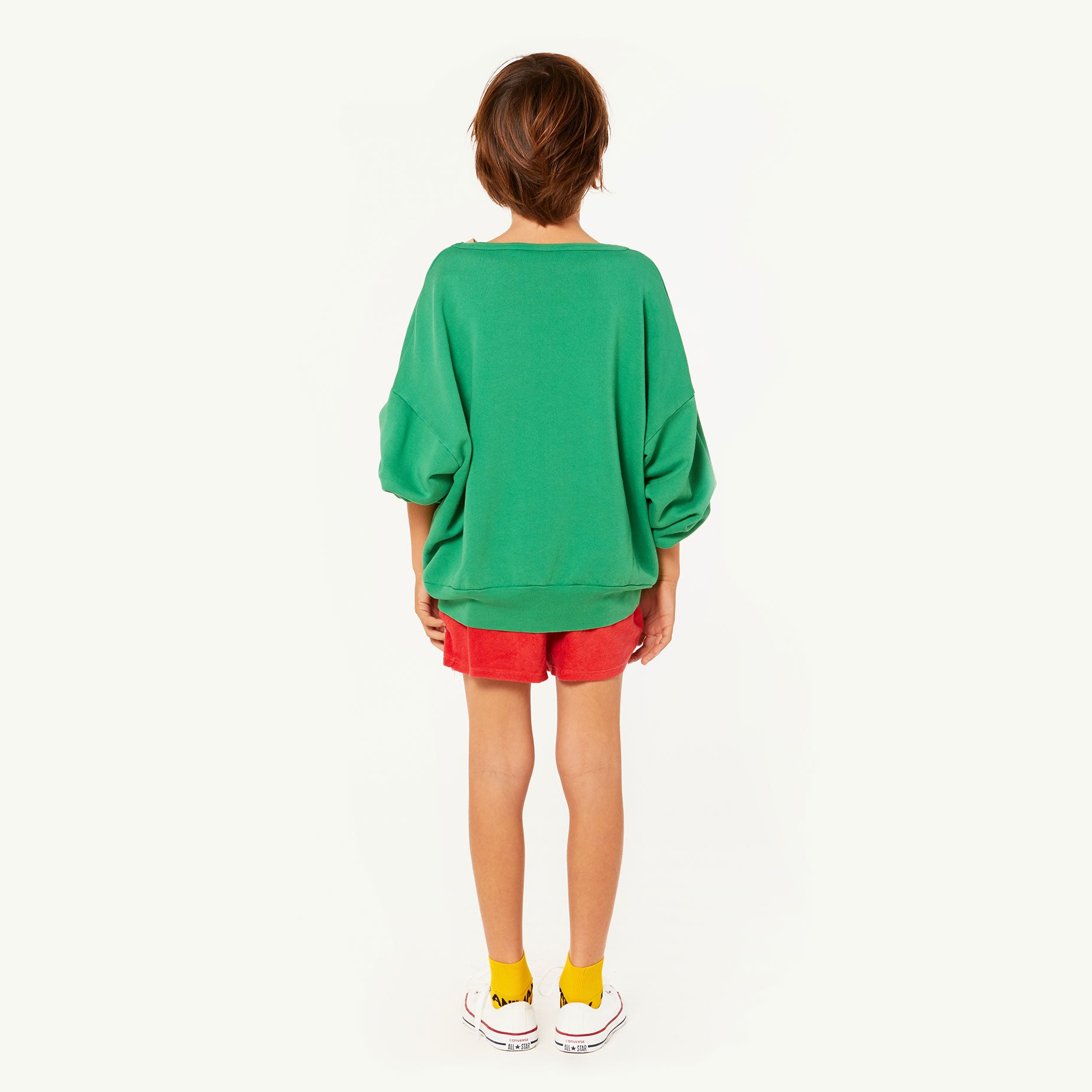 Girls & Boys Green Cotton Sweatshirt