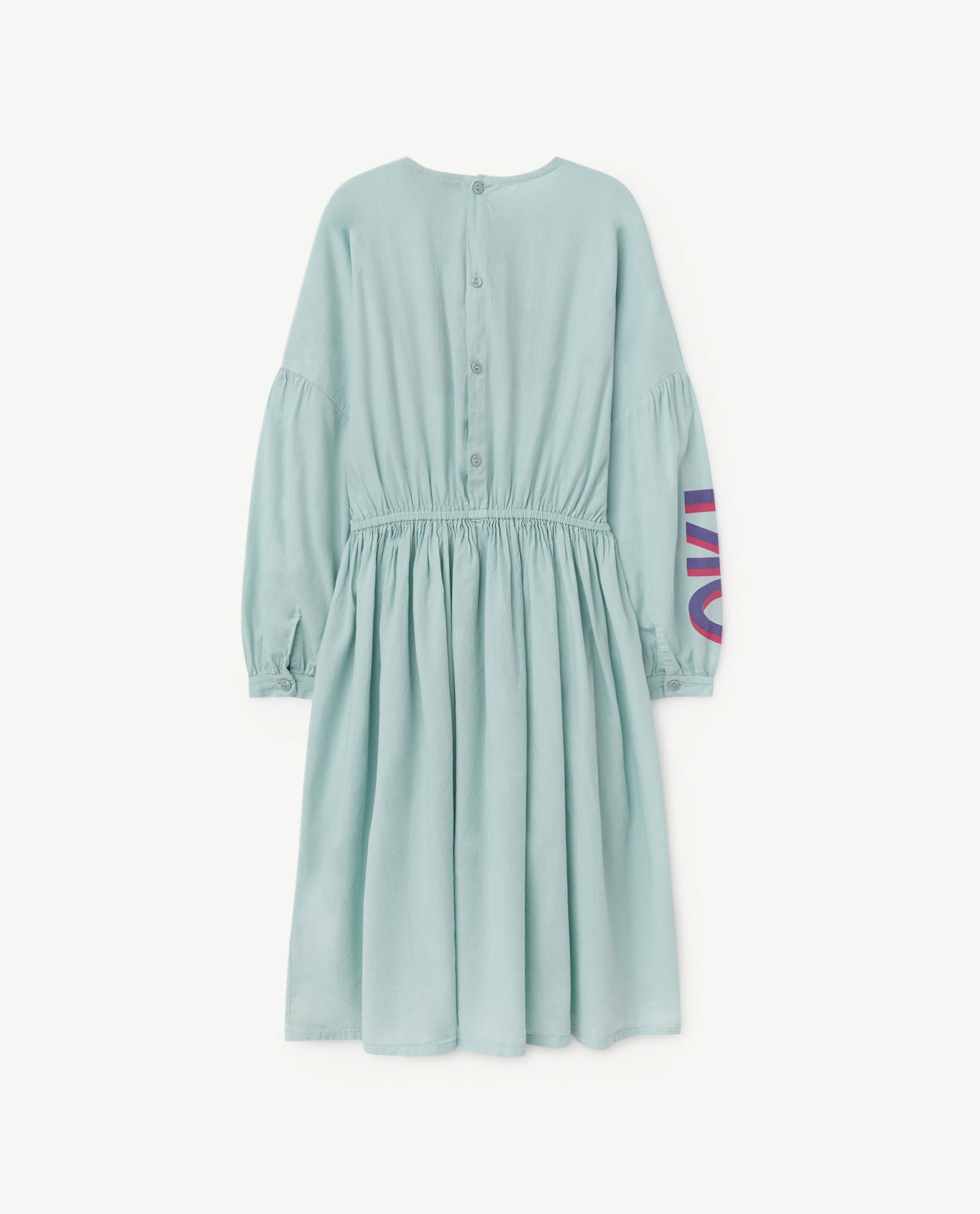 Girls Blue Circles Waist Cotton Dress