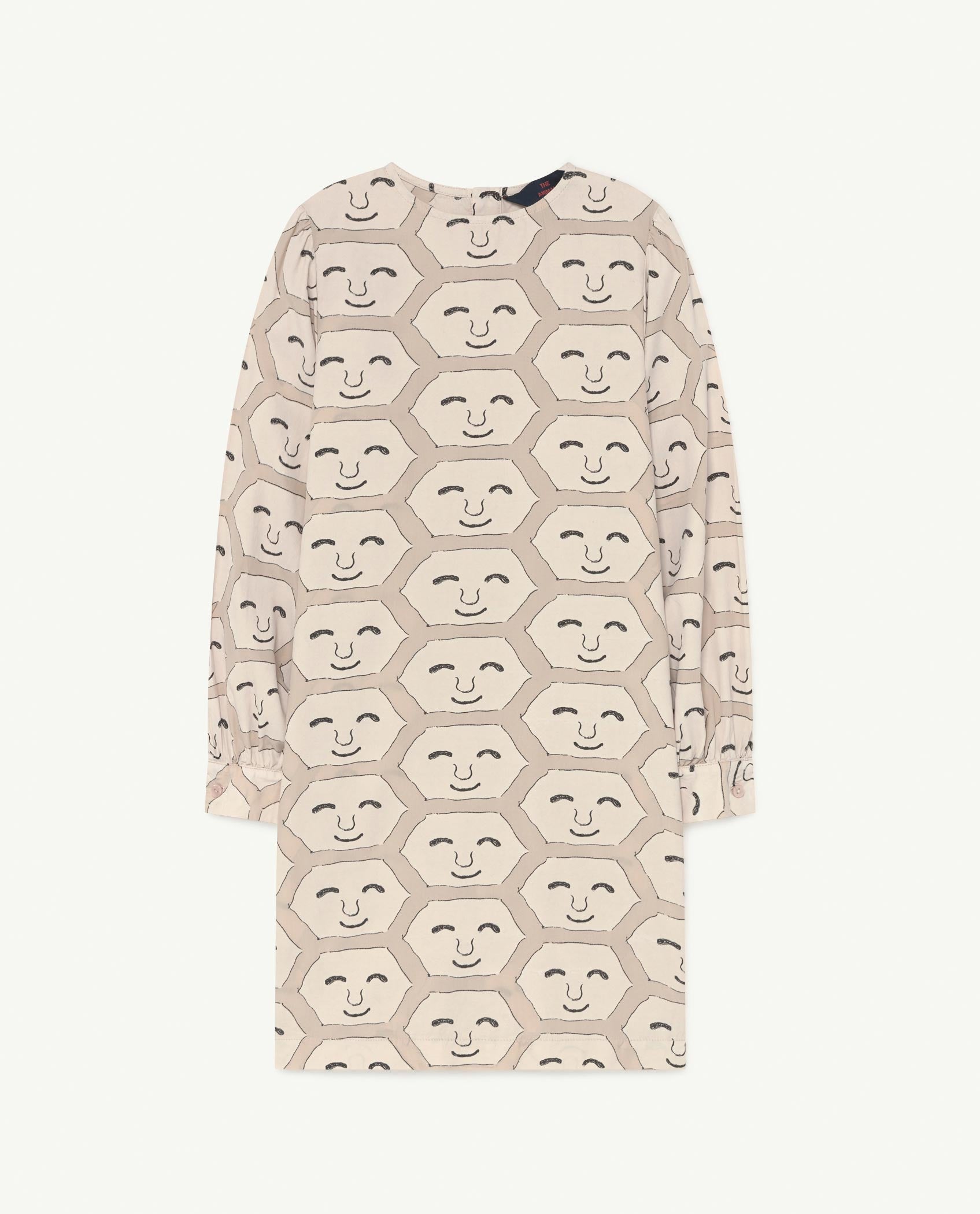 Girls Pink Face Cotton Dress