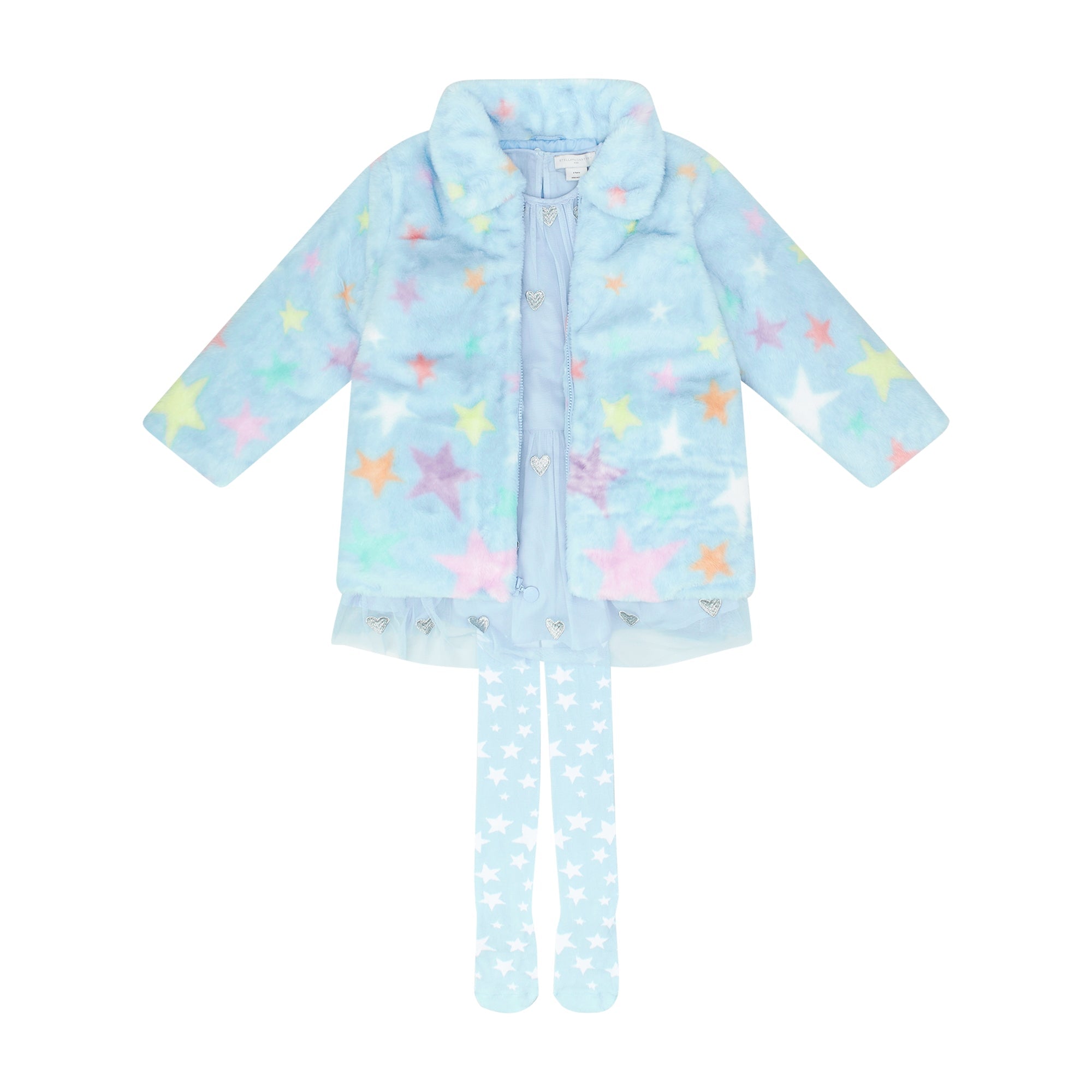 Girls Blue Star Coat