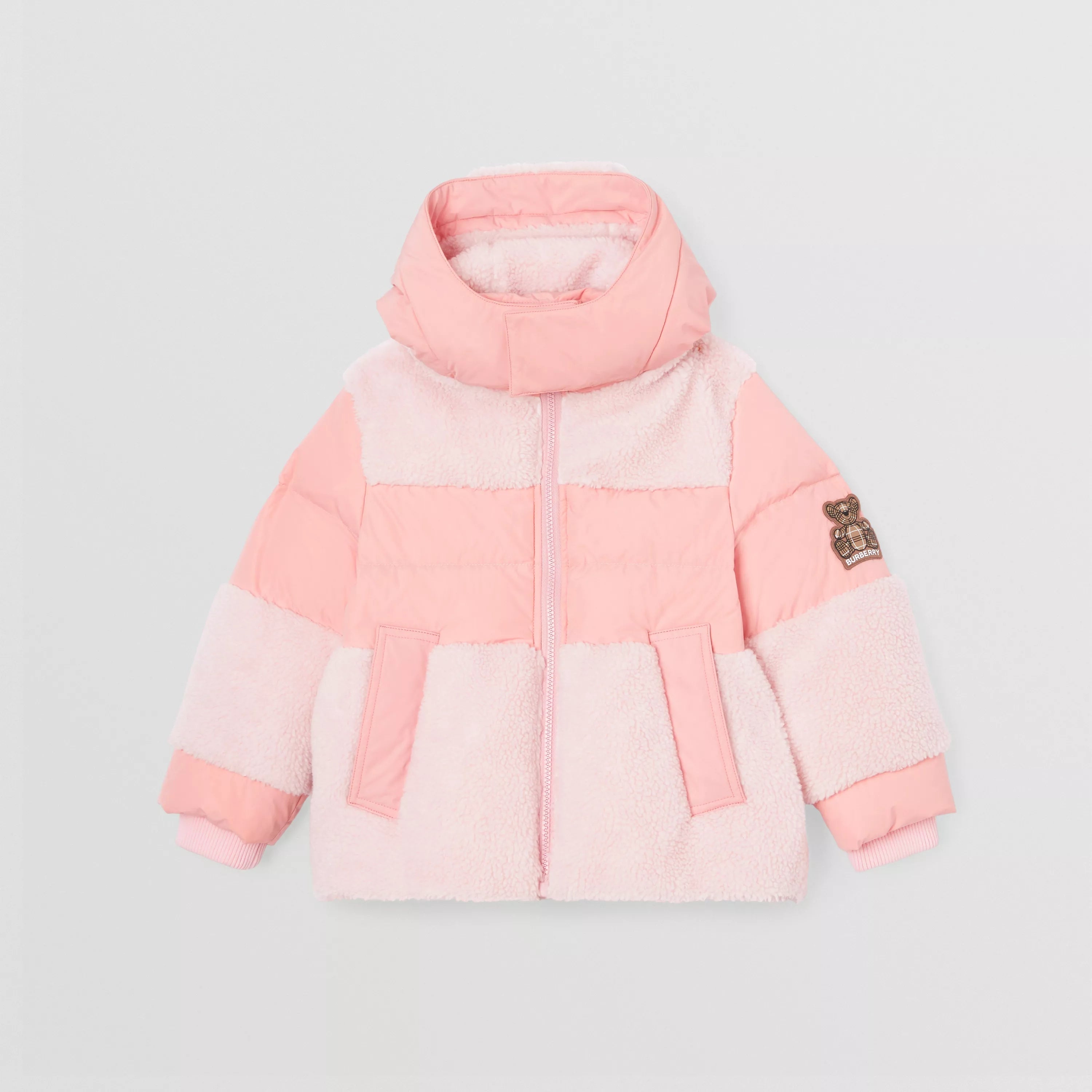 Girls Pink Padded Down Jacket