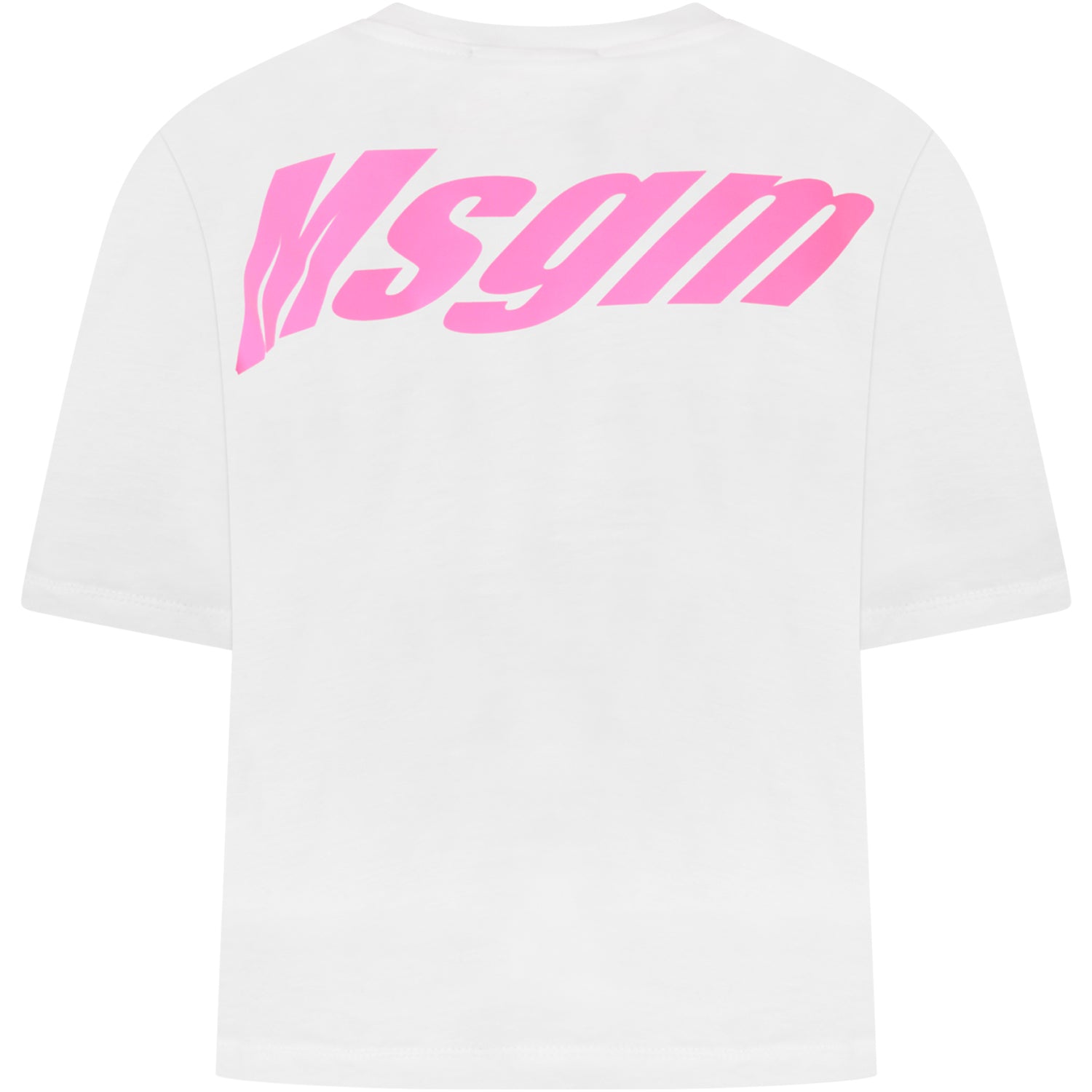 Girls White Logo Cotton T-Shirt