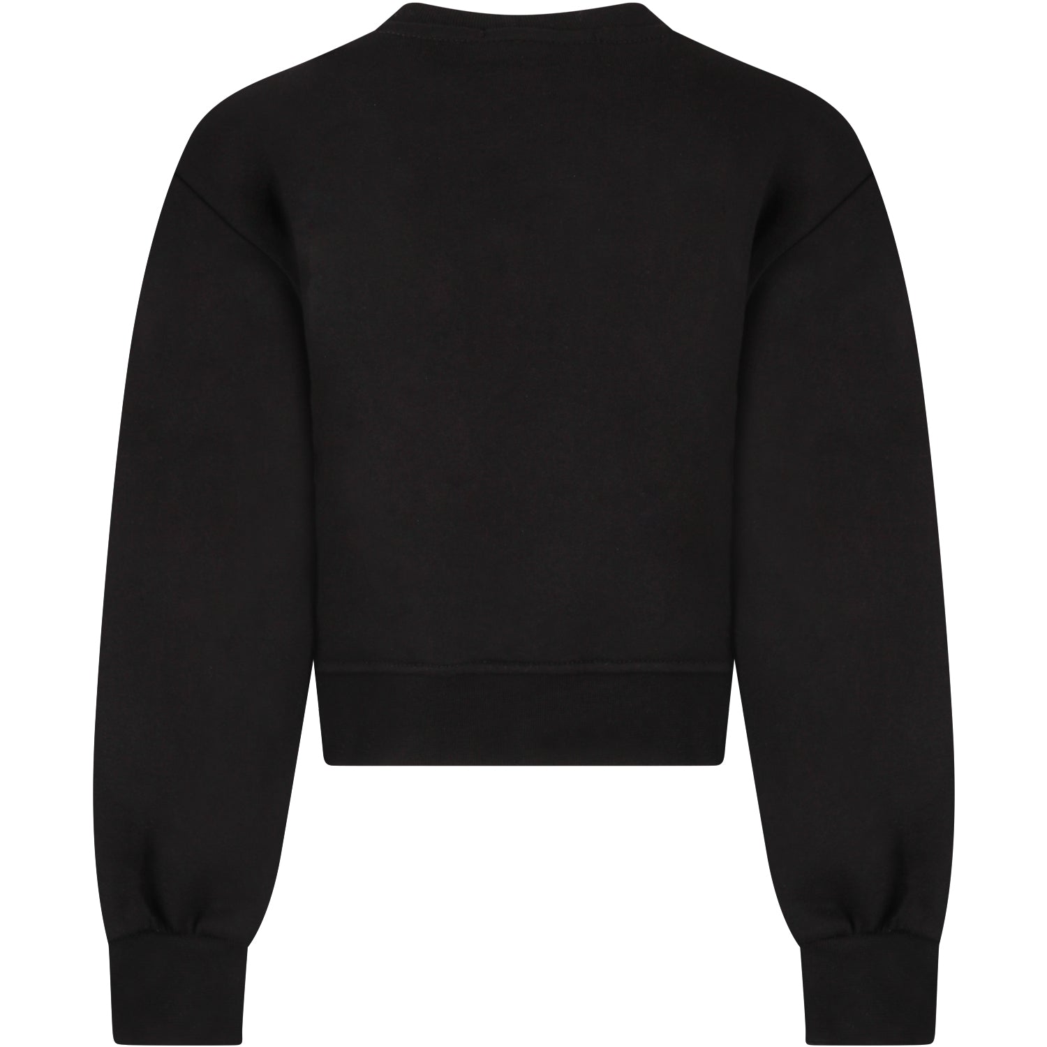 Girls Black Cat Cotton Sweatshirt
