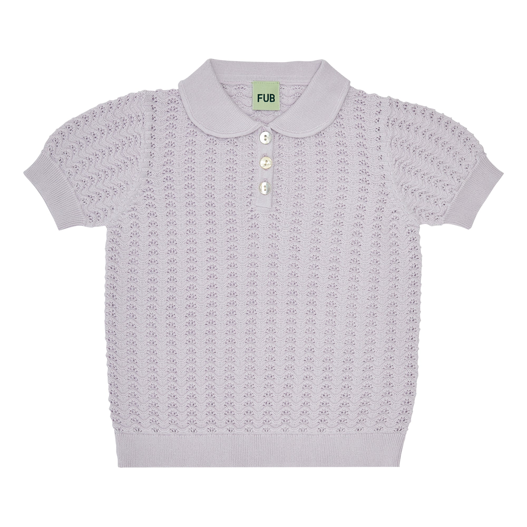 Girls Light Purple Cotton Polo Shirt