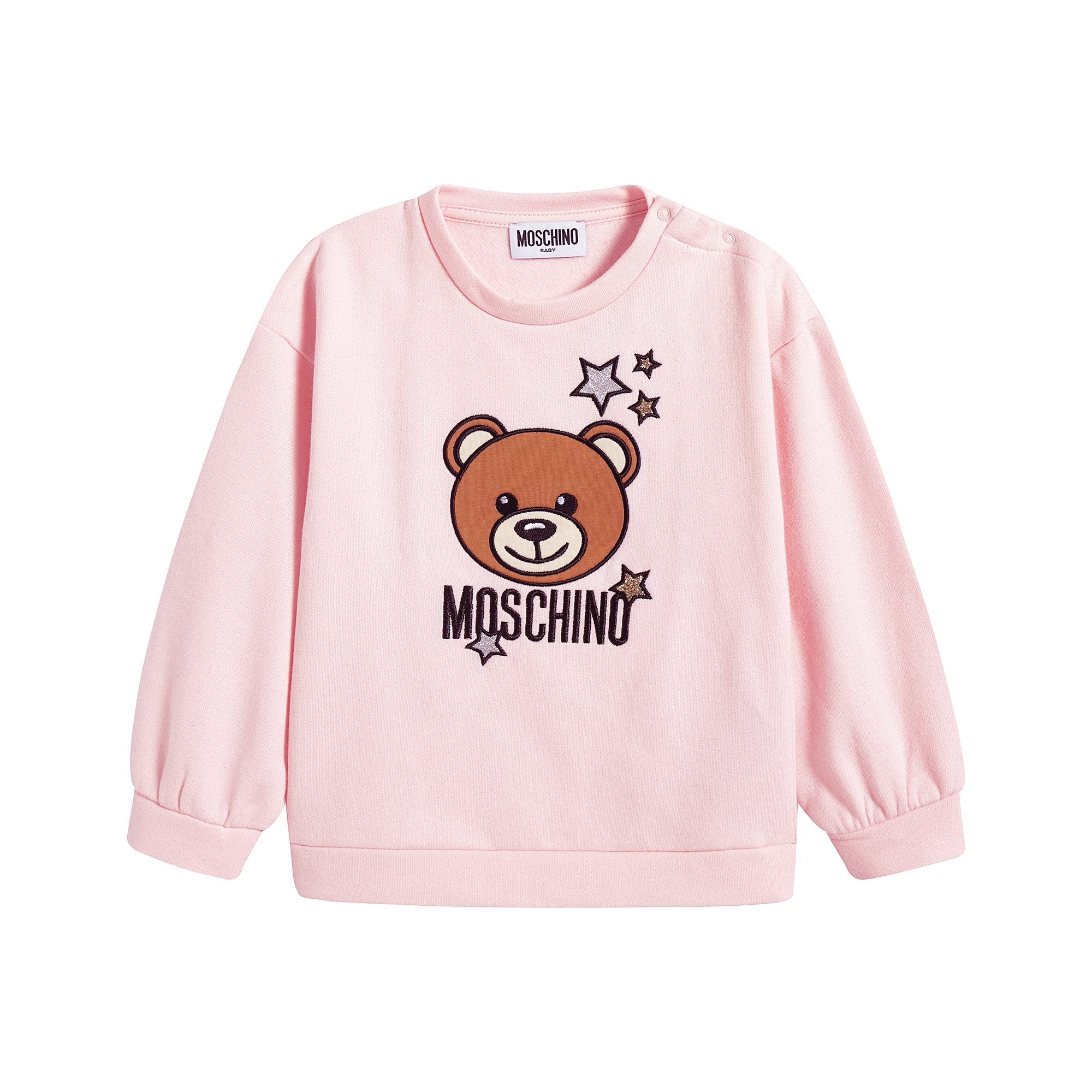 Baby Girls Pink Logo Cotton Sweatshirt