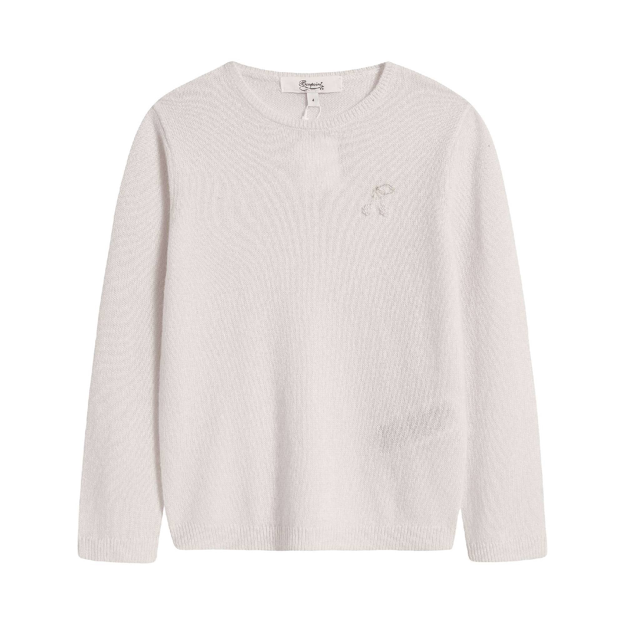 Girls Off White Cashmere Sweatshirt