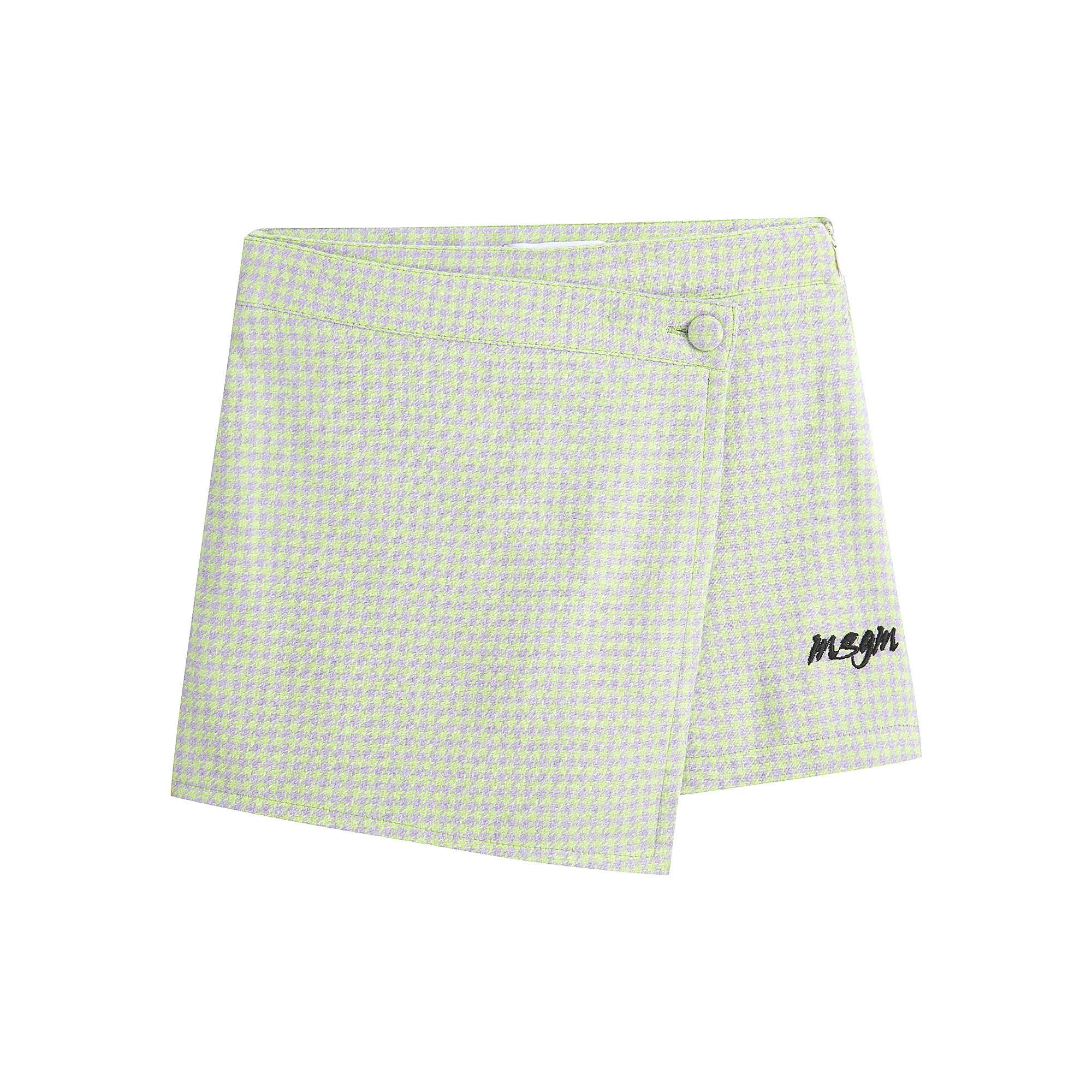 Girls Green Check Shorts