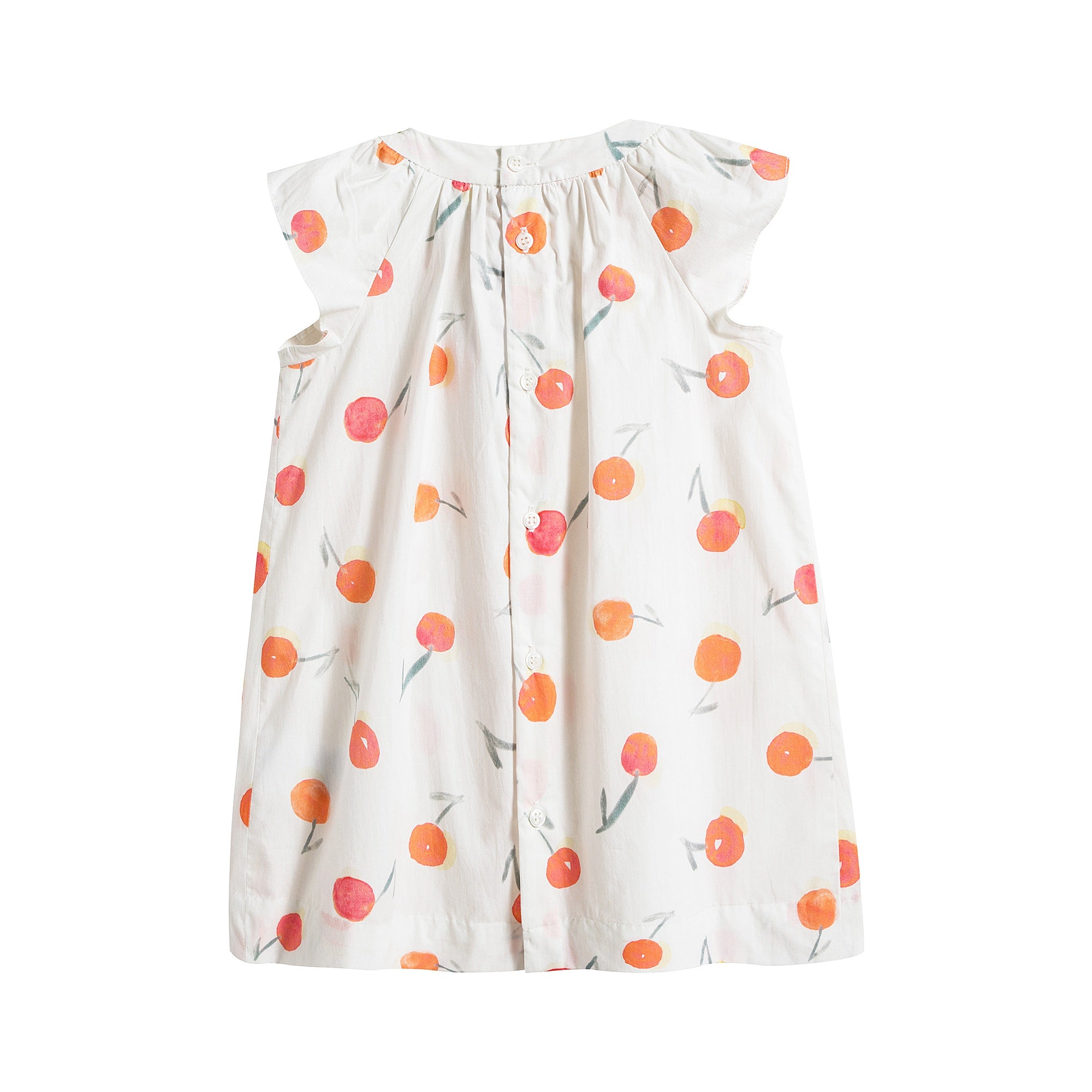 Baby Girls White Cherry Cotton Dress