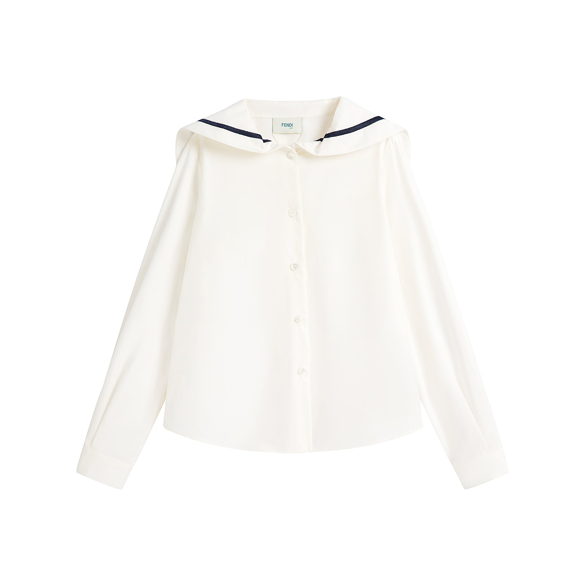Girls White Cotton Shirt