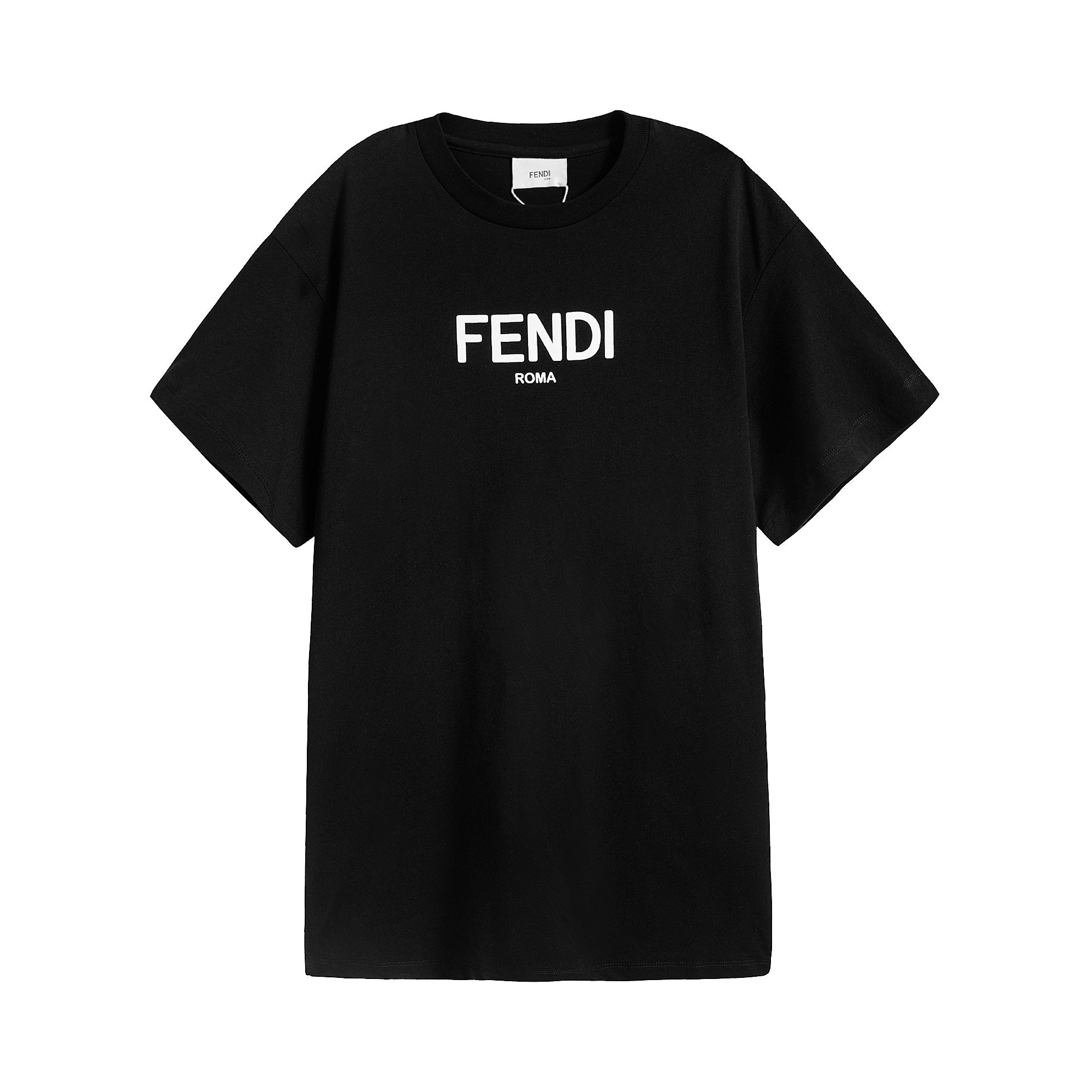 Girls Black Logo Cotton Dress