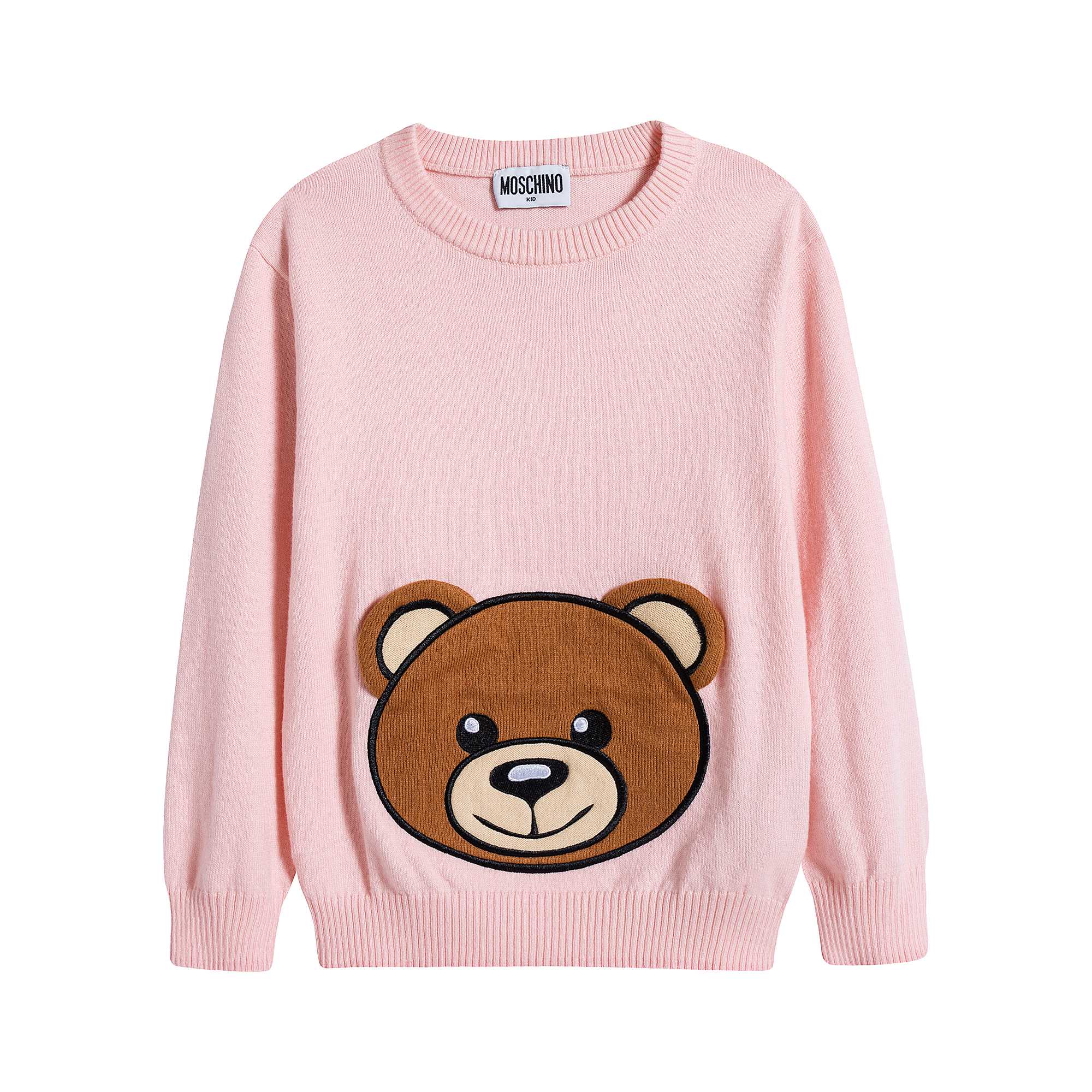 Girls Pink Teddy Bear Jumper