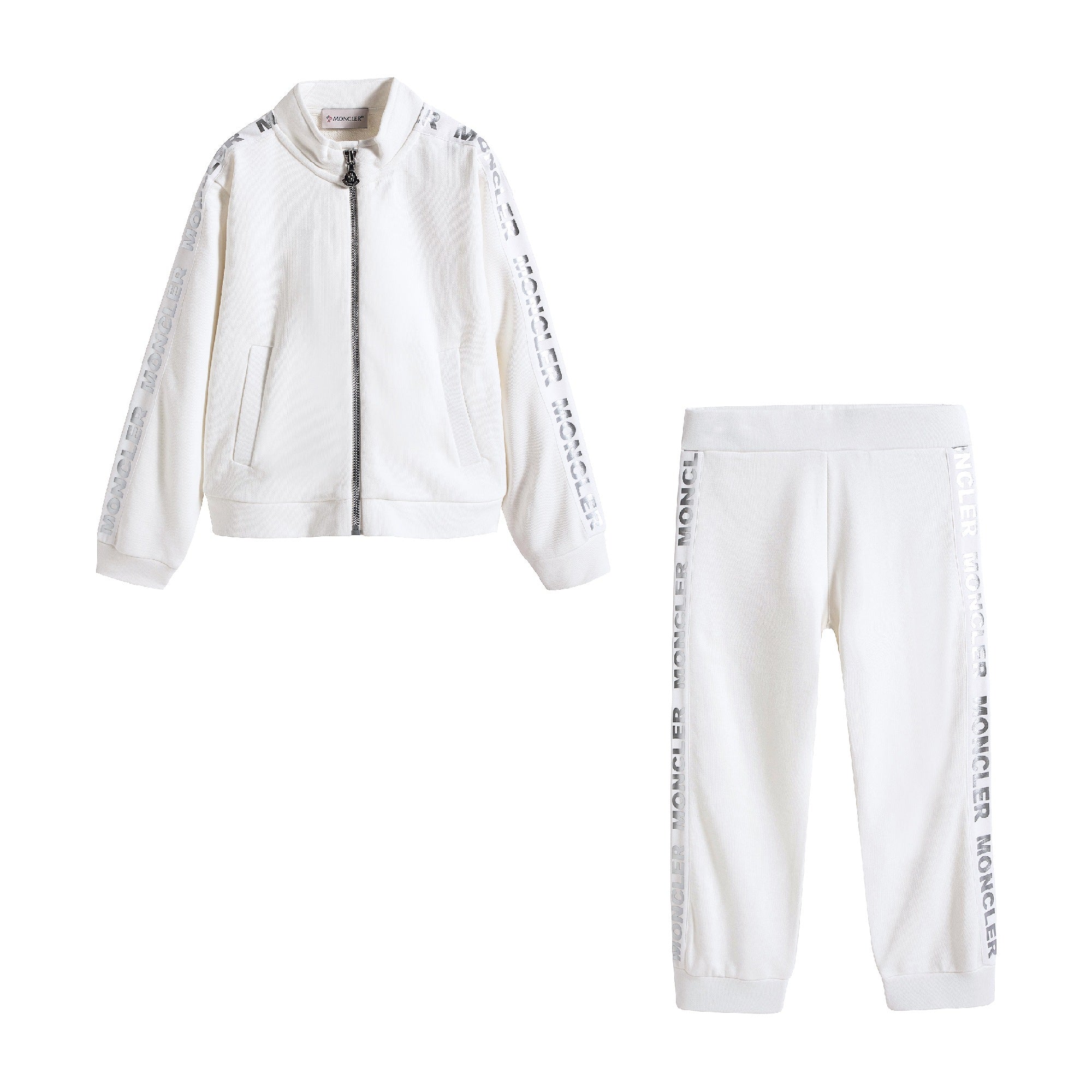 Girls White Logo Cotton Set