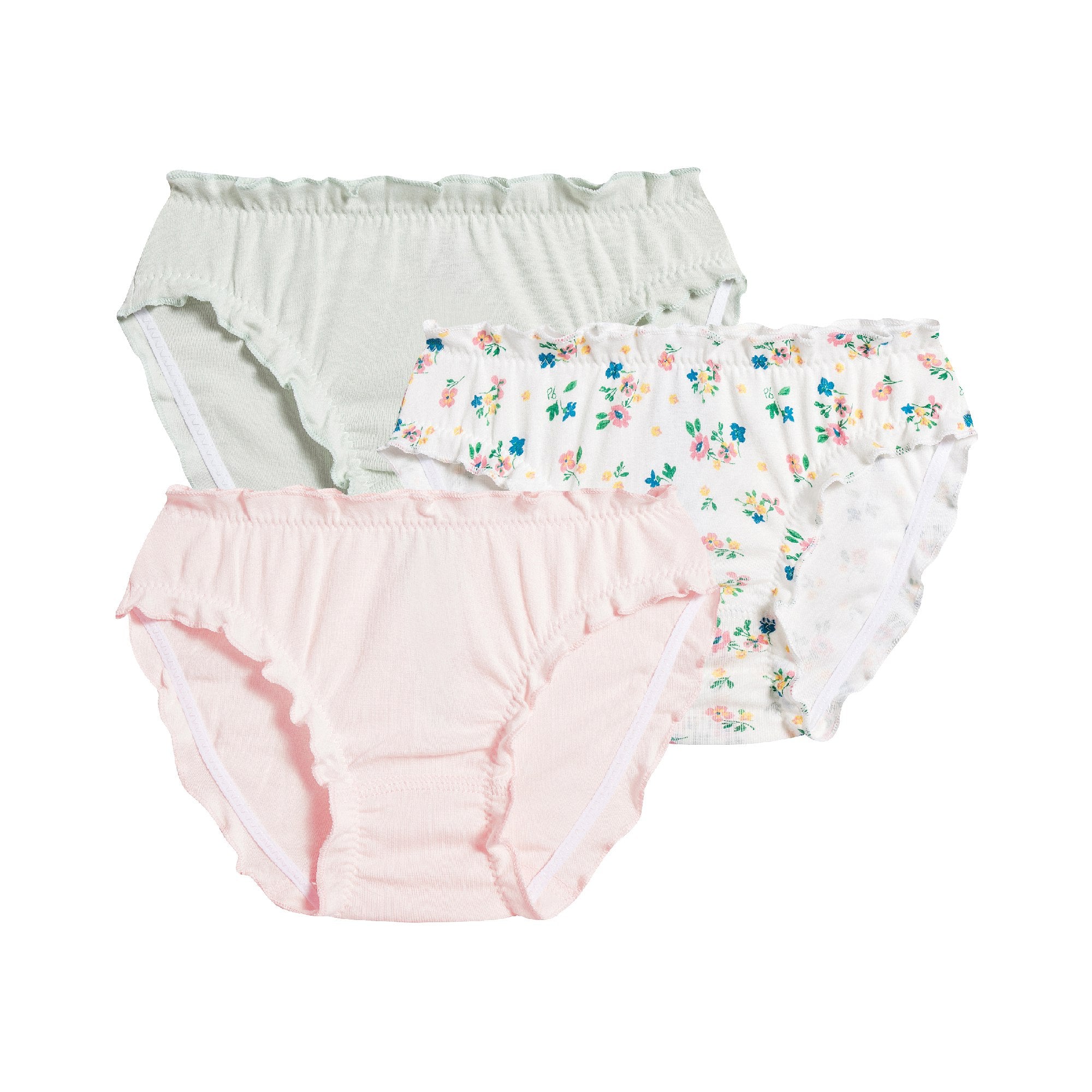 Girls Multicolor Cotton Underwear Set (3 Pack)