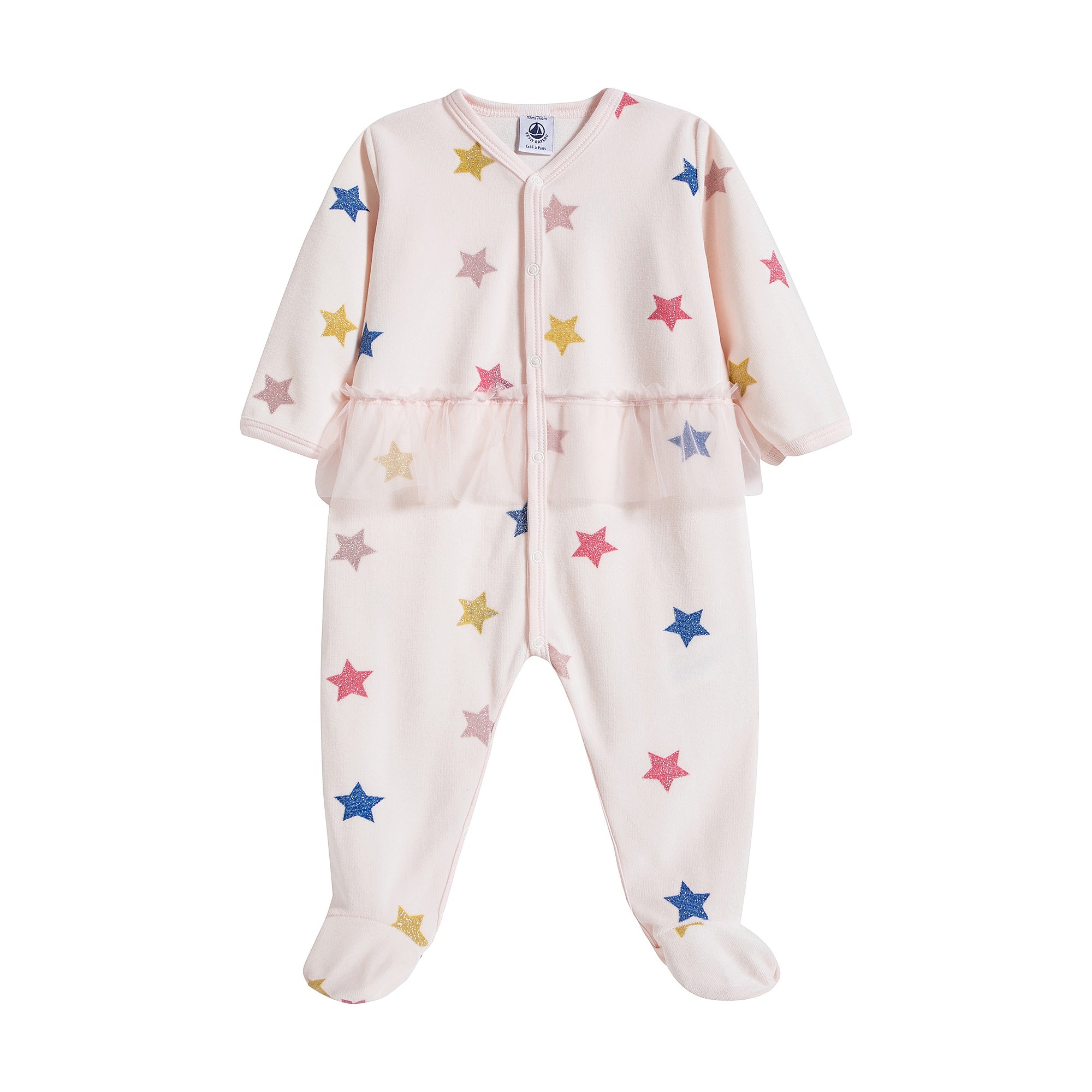Baby Girls Light Pink Stars Romper