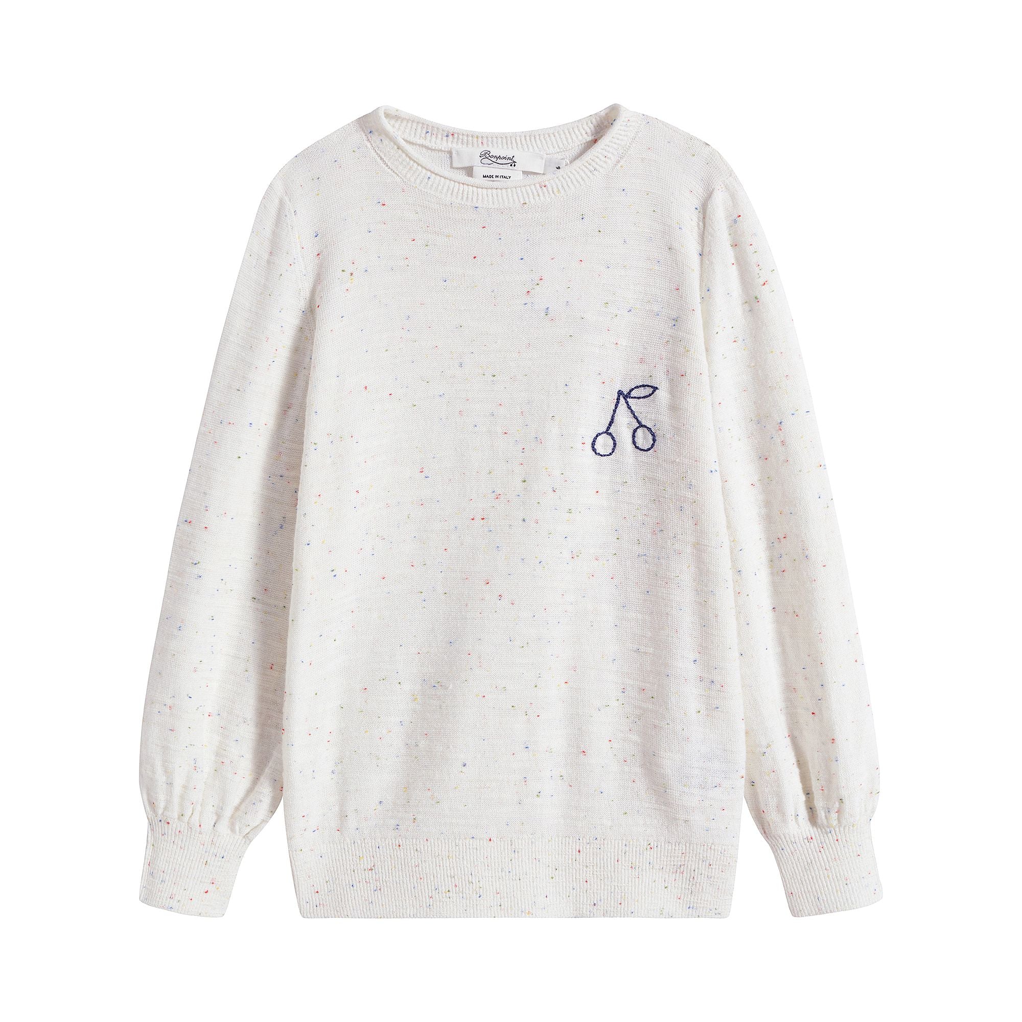 Girls White Logo Sweater