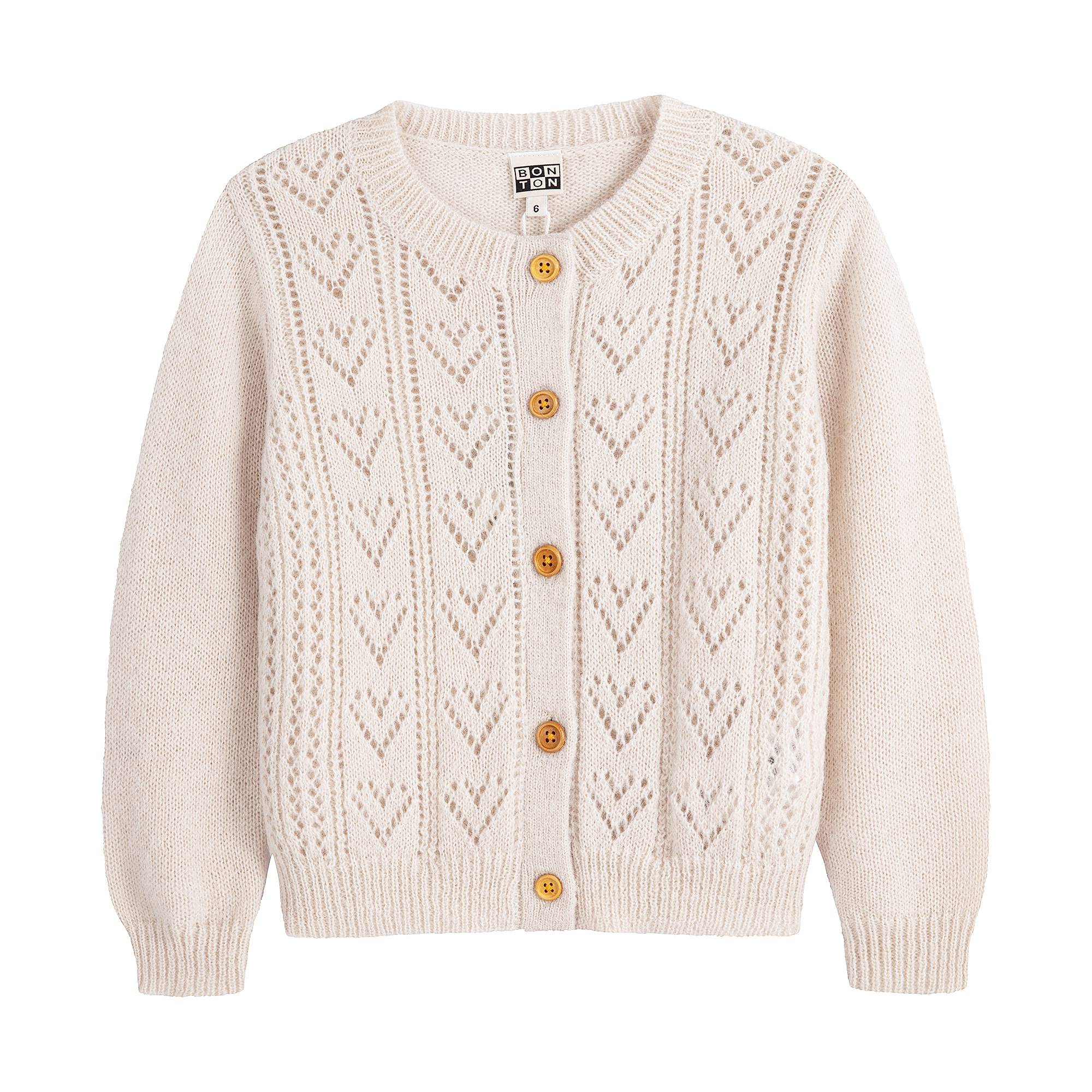 Girls White Cardigan