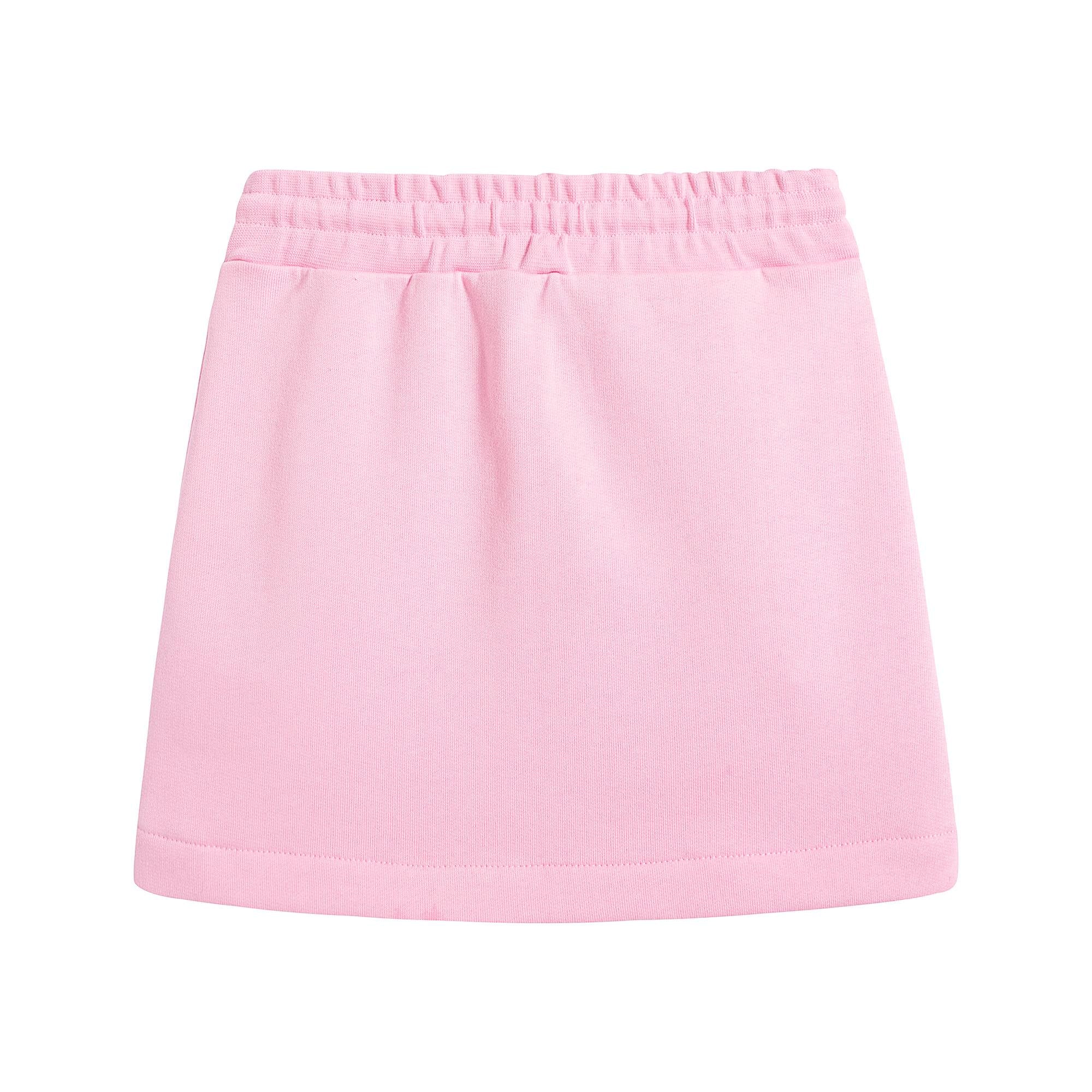 Girls Pink Logo Cotton Skirt