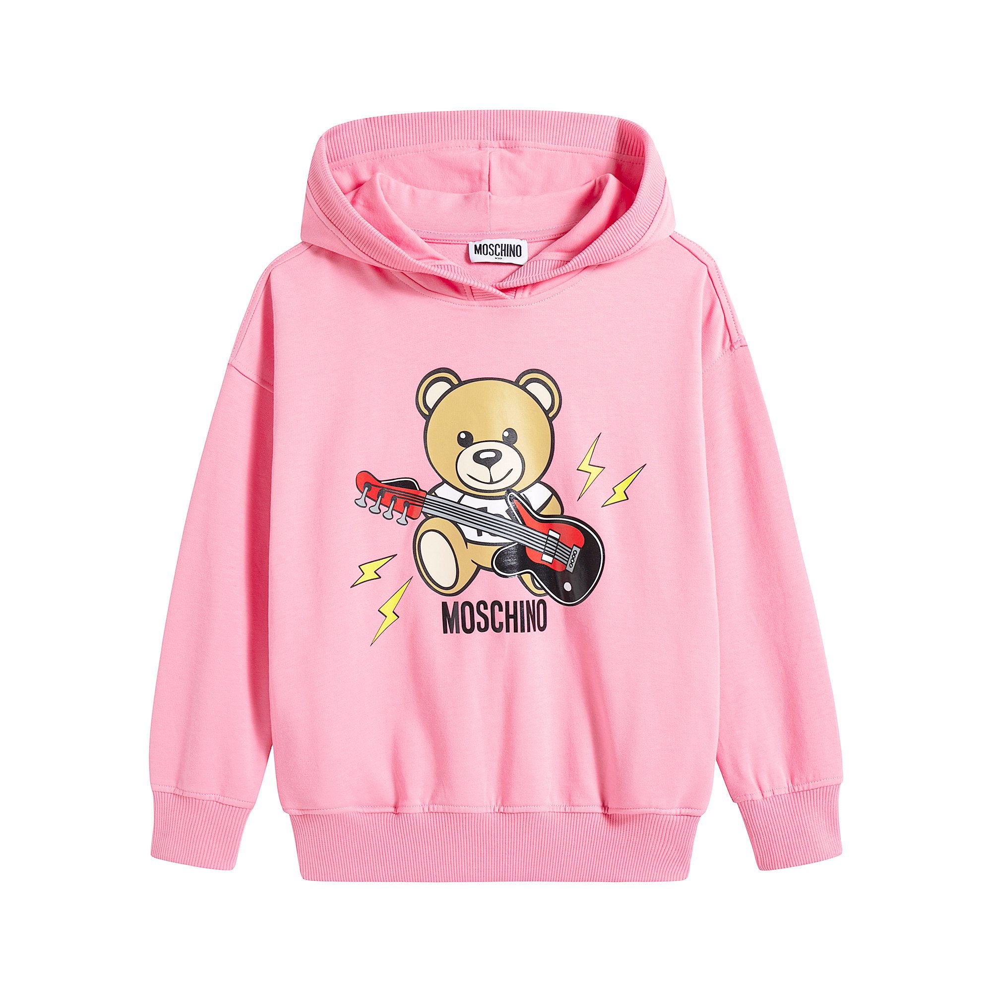 Girls Pink Logo Cotton Sweatshirt