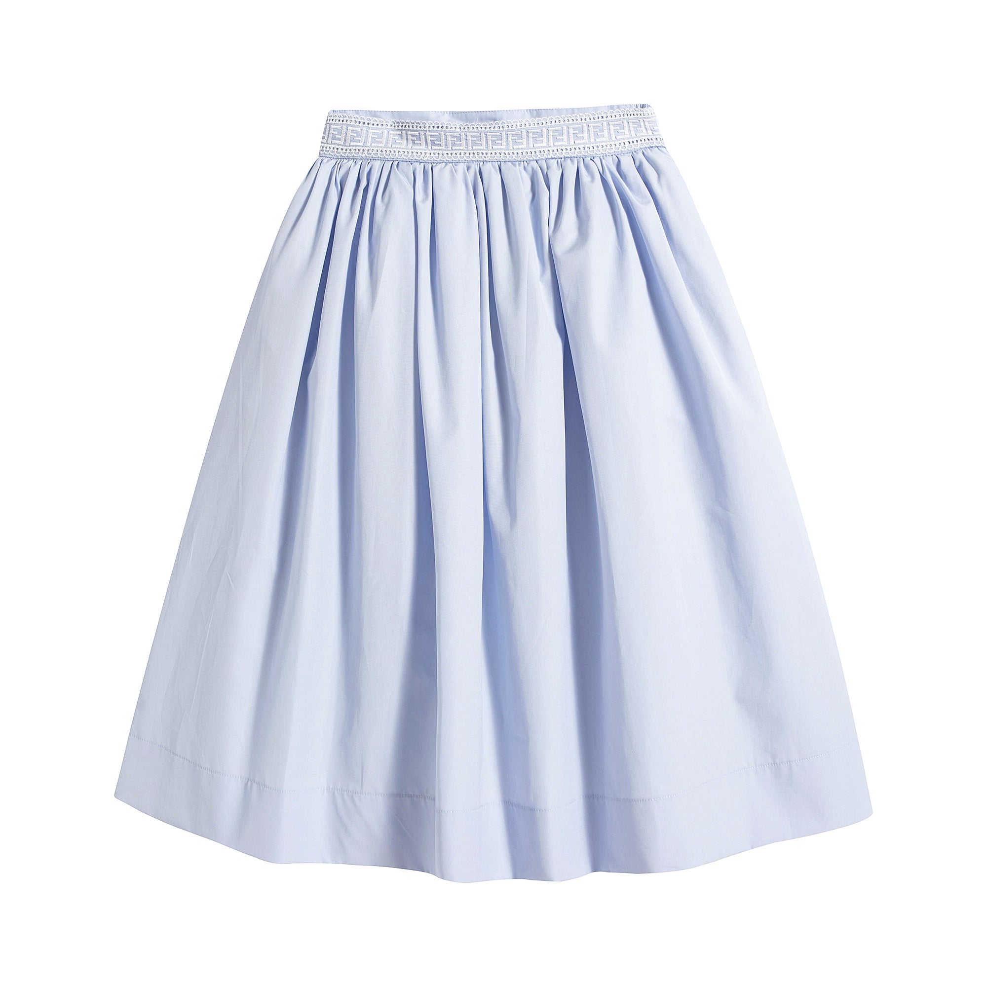 Girls Light Blue Cotton Dress