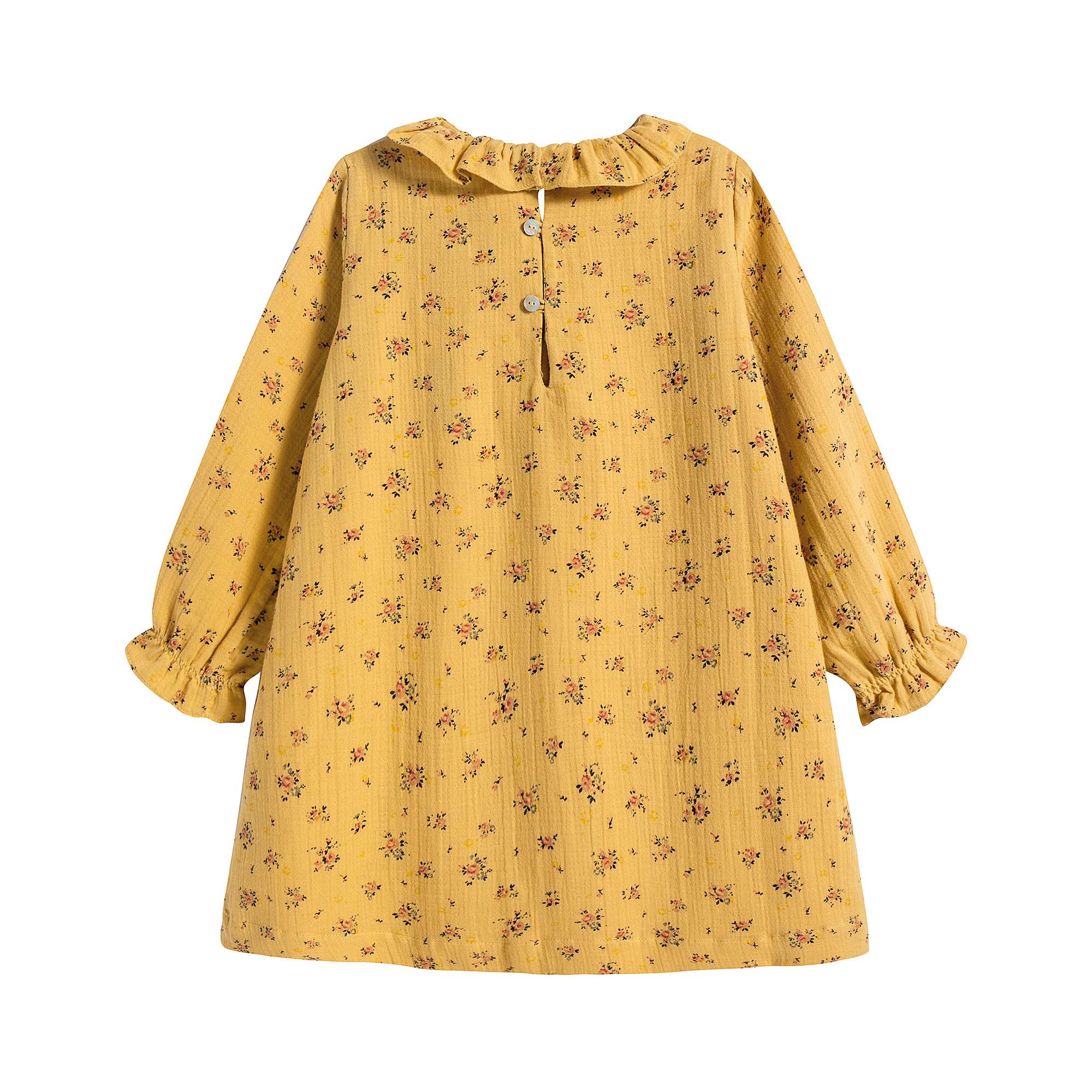 Girls Yellow Ruffle Dress
